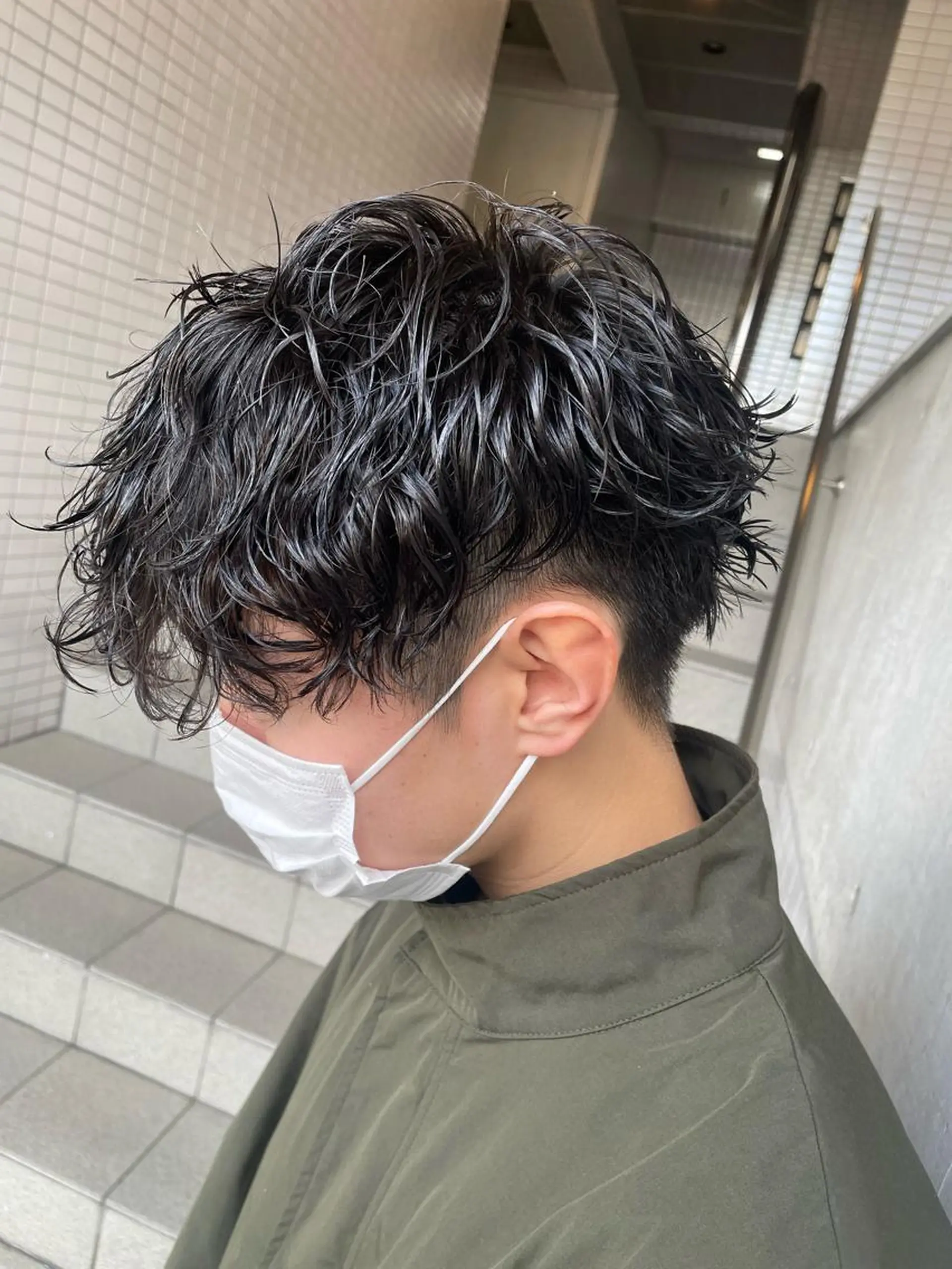 パーマ メンズ カット パーマ 大阪メンズ 美容師井上智博のヘアスタイル