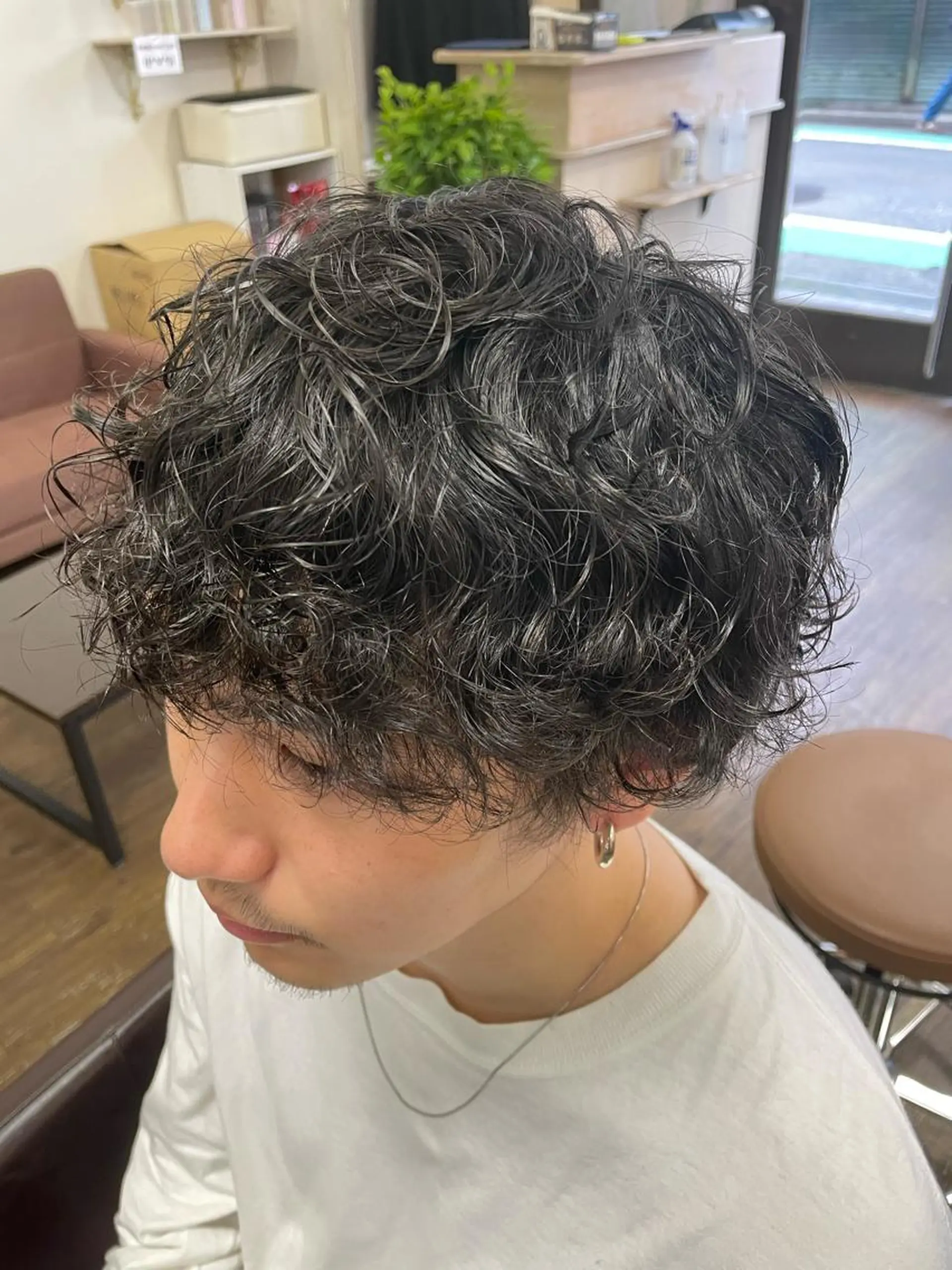パーマ メンズ カット パーマ hairsBerry 豊津店のヘアスタイル