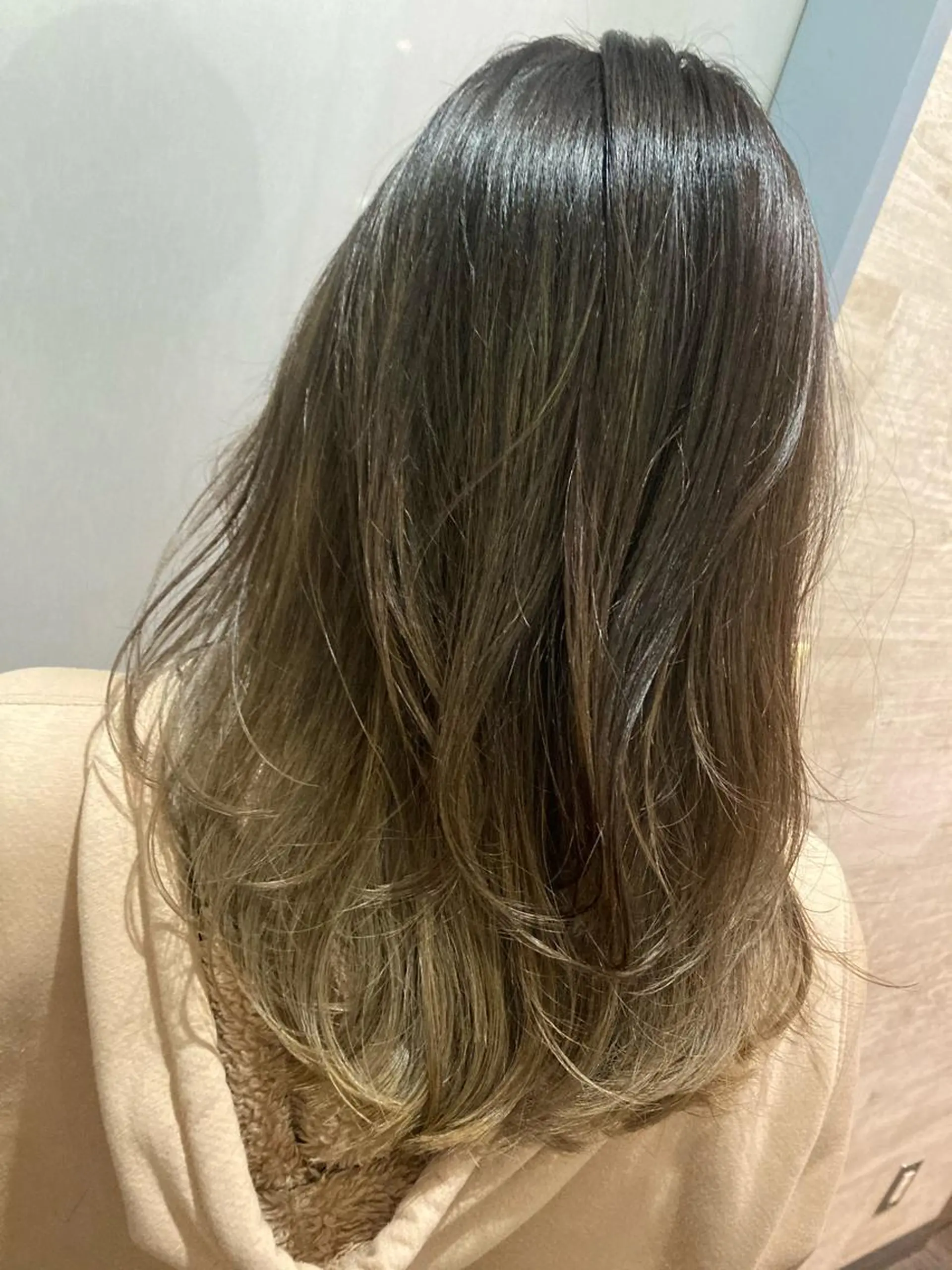 ミディアム カラー バレイヤージュ レイヤーカット ヘアカラー 【ショートボブ🤎】 YU-KAのヘアスタイル