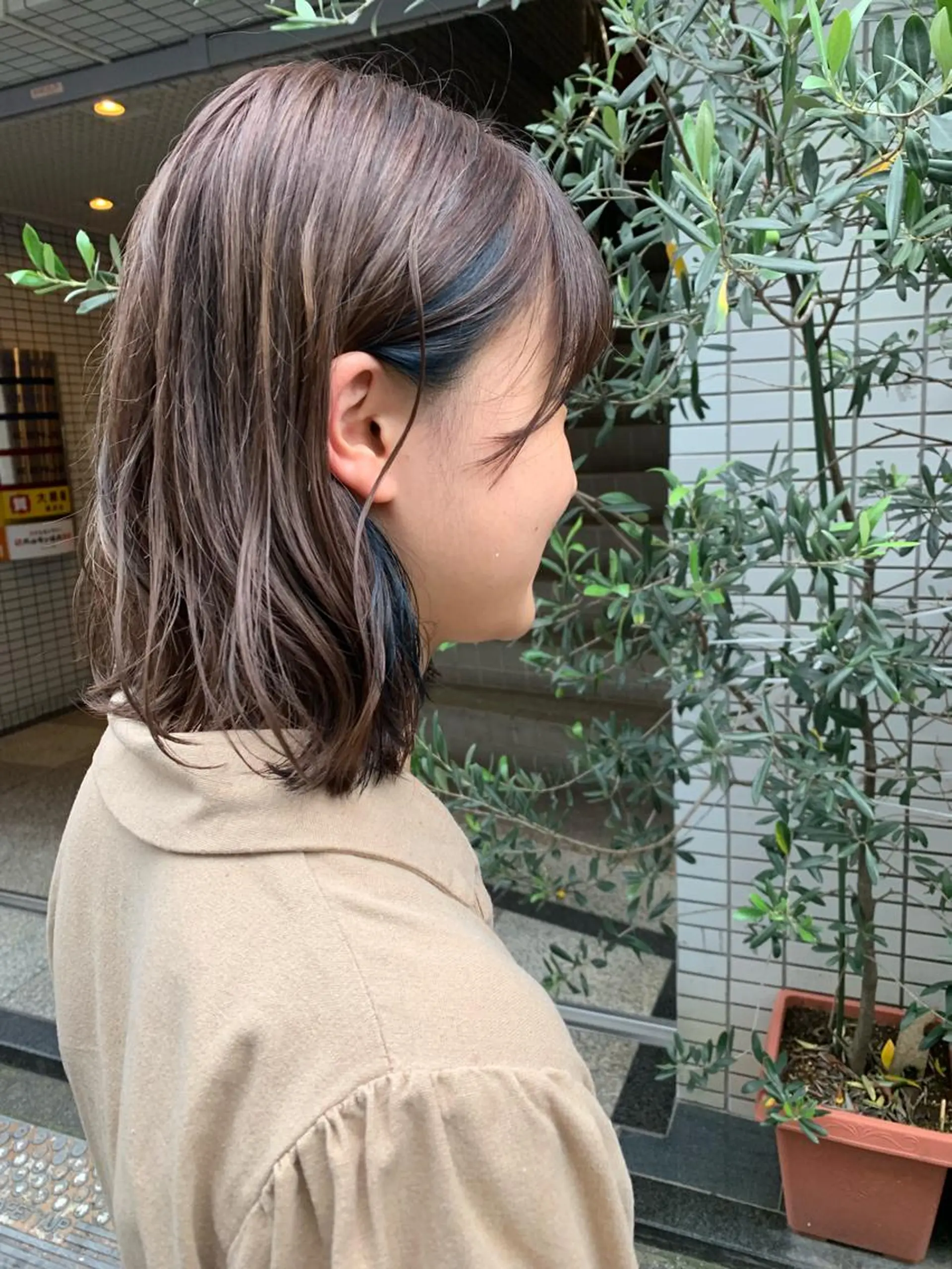 ミディアム カラー ヘアアレンジ 🫧透明感カラー/ ボブ/小笠原汐海🪽のヘアスタイル