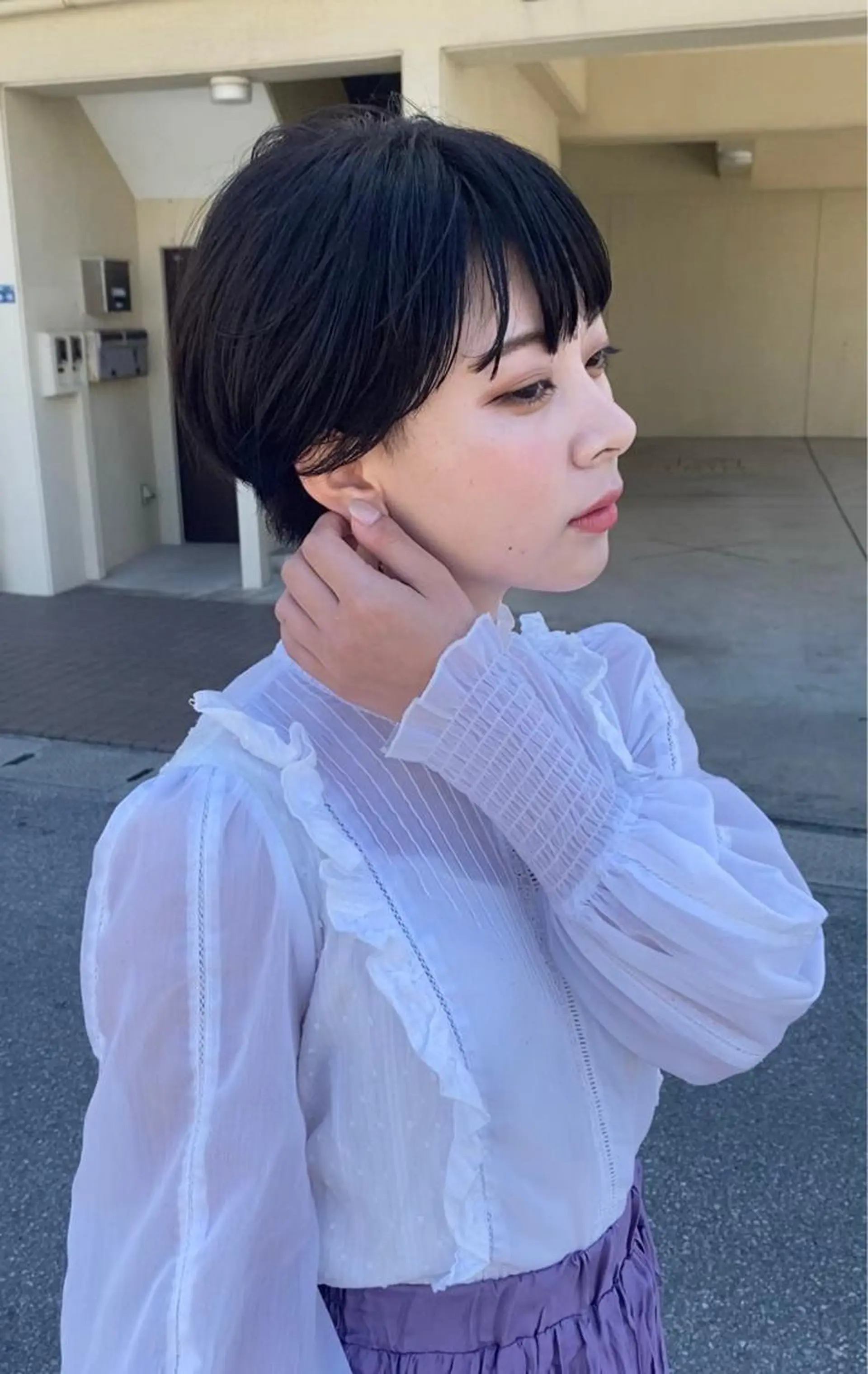 ショート カラー イルミナカラー カット ヘアカラー grand juteのヘアスタイル