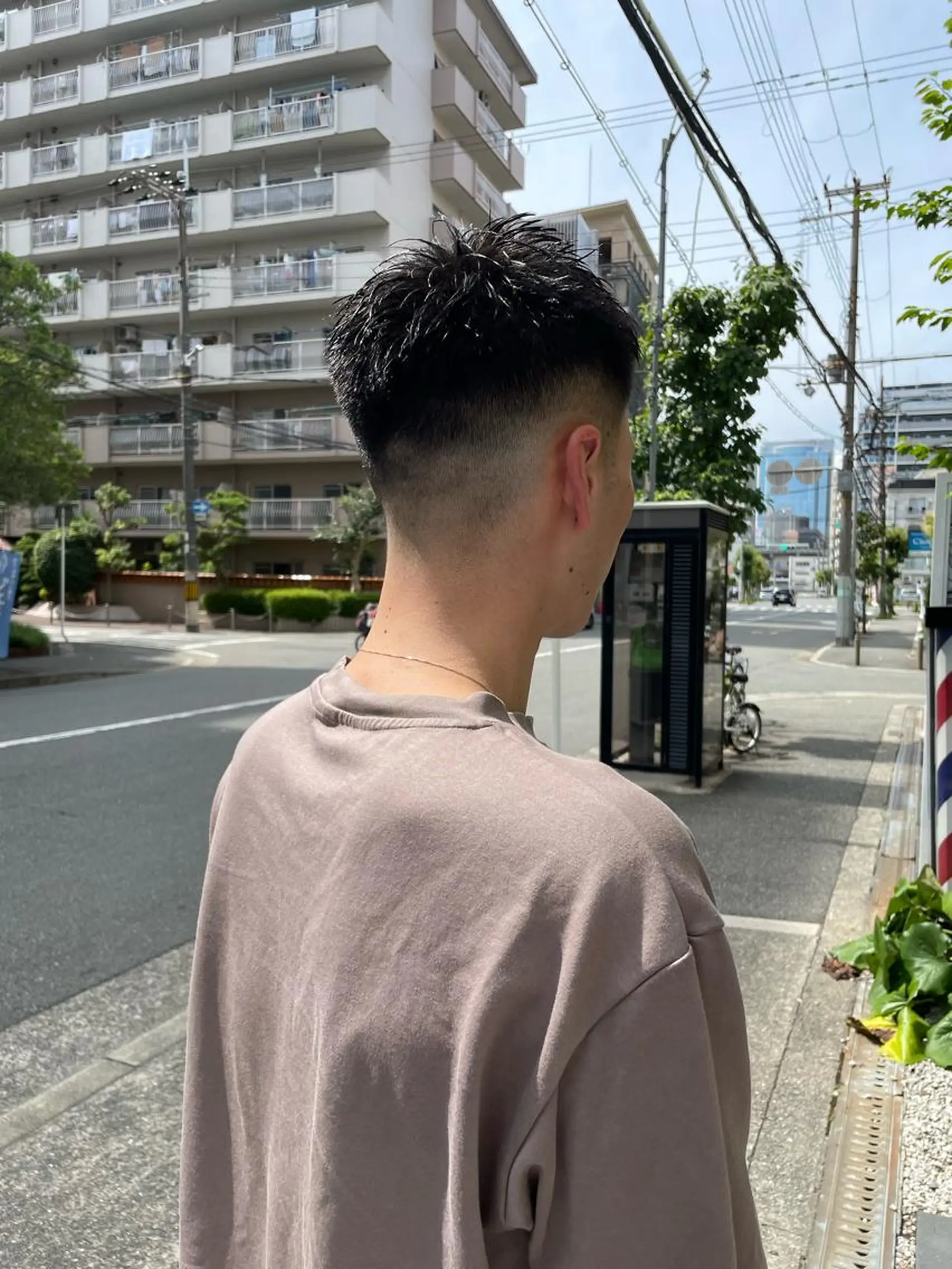 ショート メンズ フェードカット 坪田 龍樹のヘアスタイル