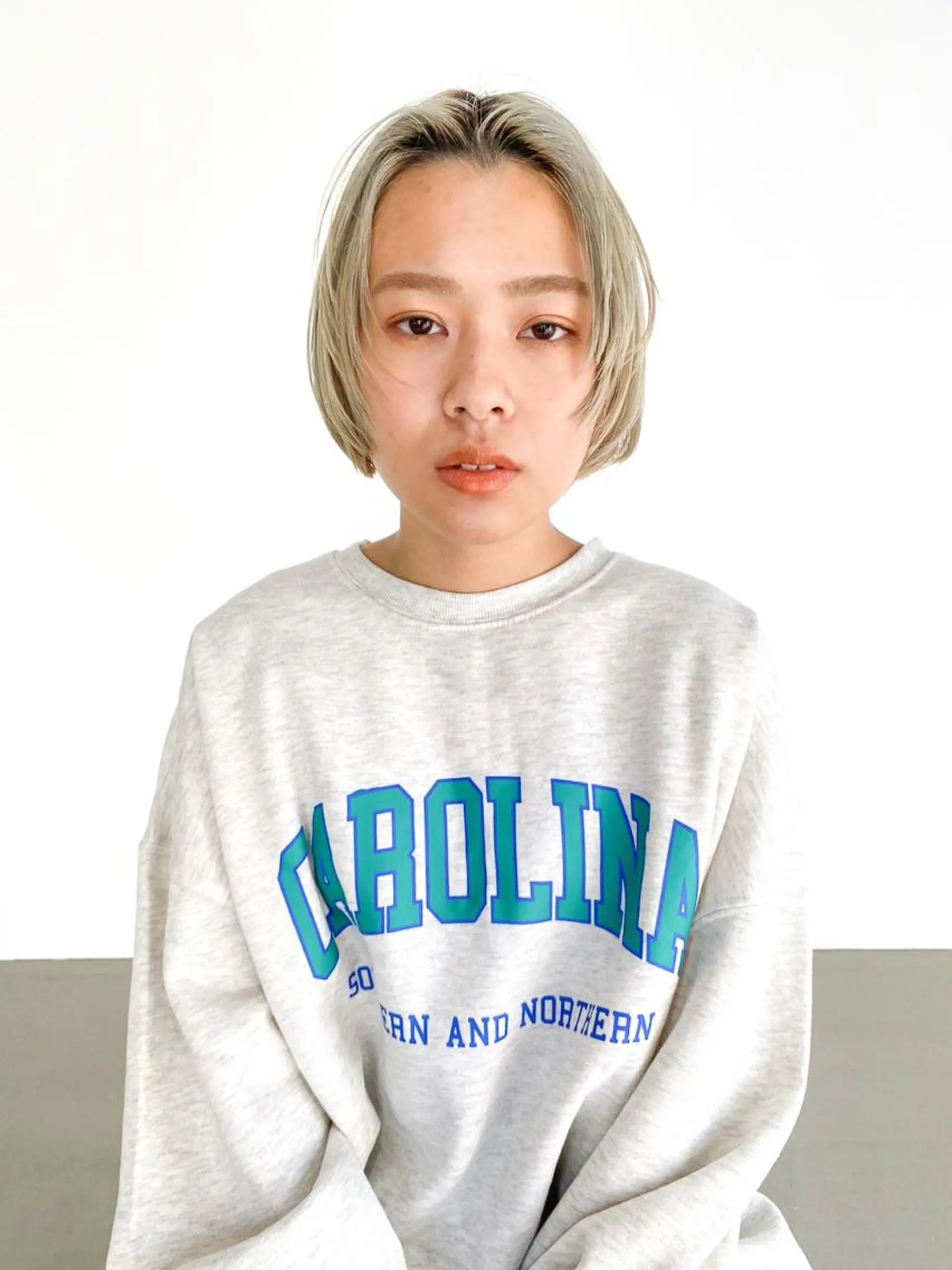 ショート カラー ショートボブ アディクシーカラー ブリーチ ブロンド ブルーカラー ヘアカラー トリートメント CEINE【セーヌ】 三軒茶屋のヘアスタイル