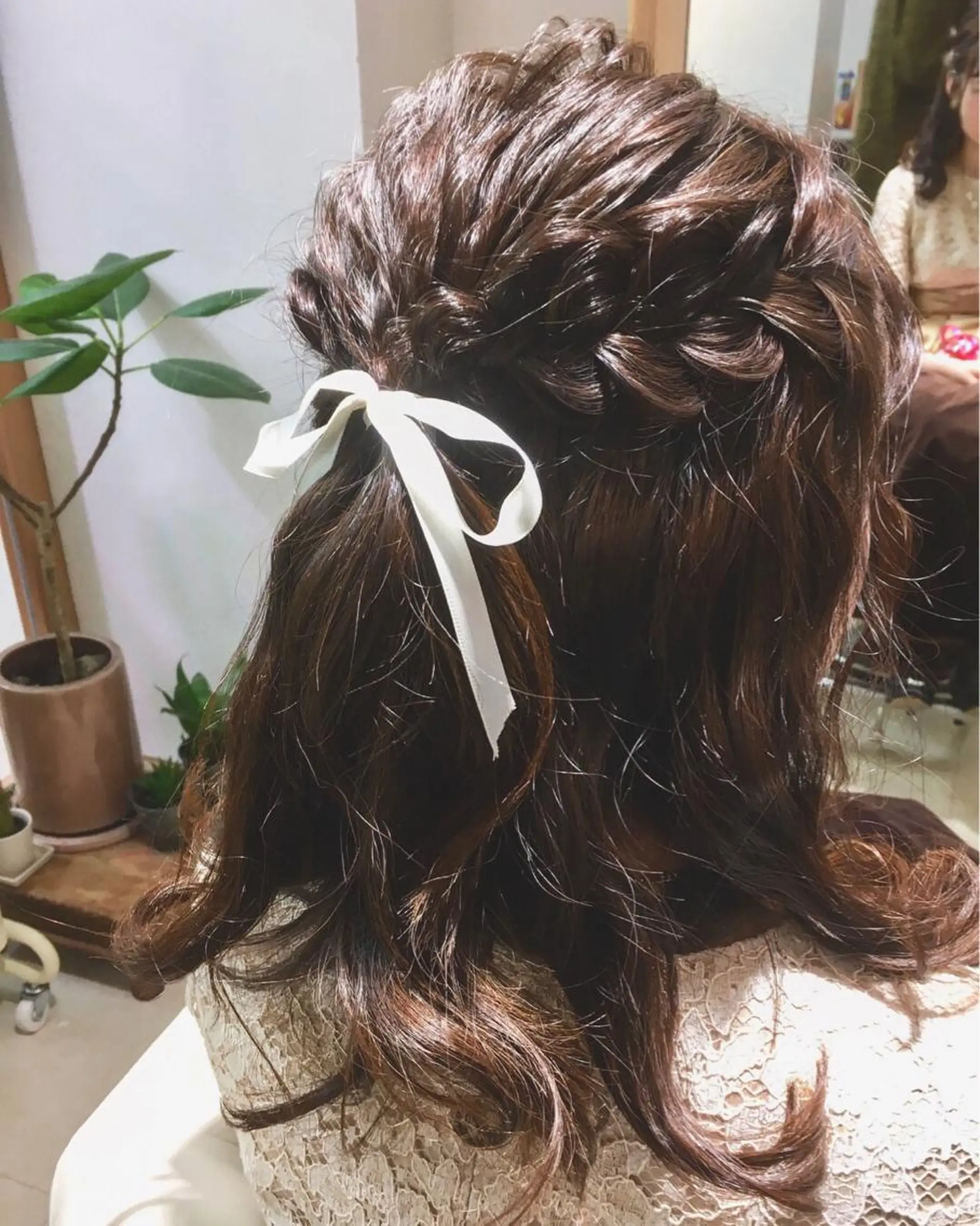 セミロング ヘアセット 安永 涼のヘアスタイル