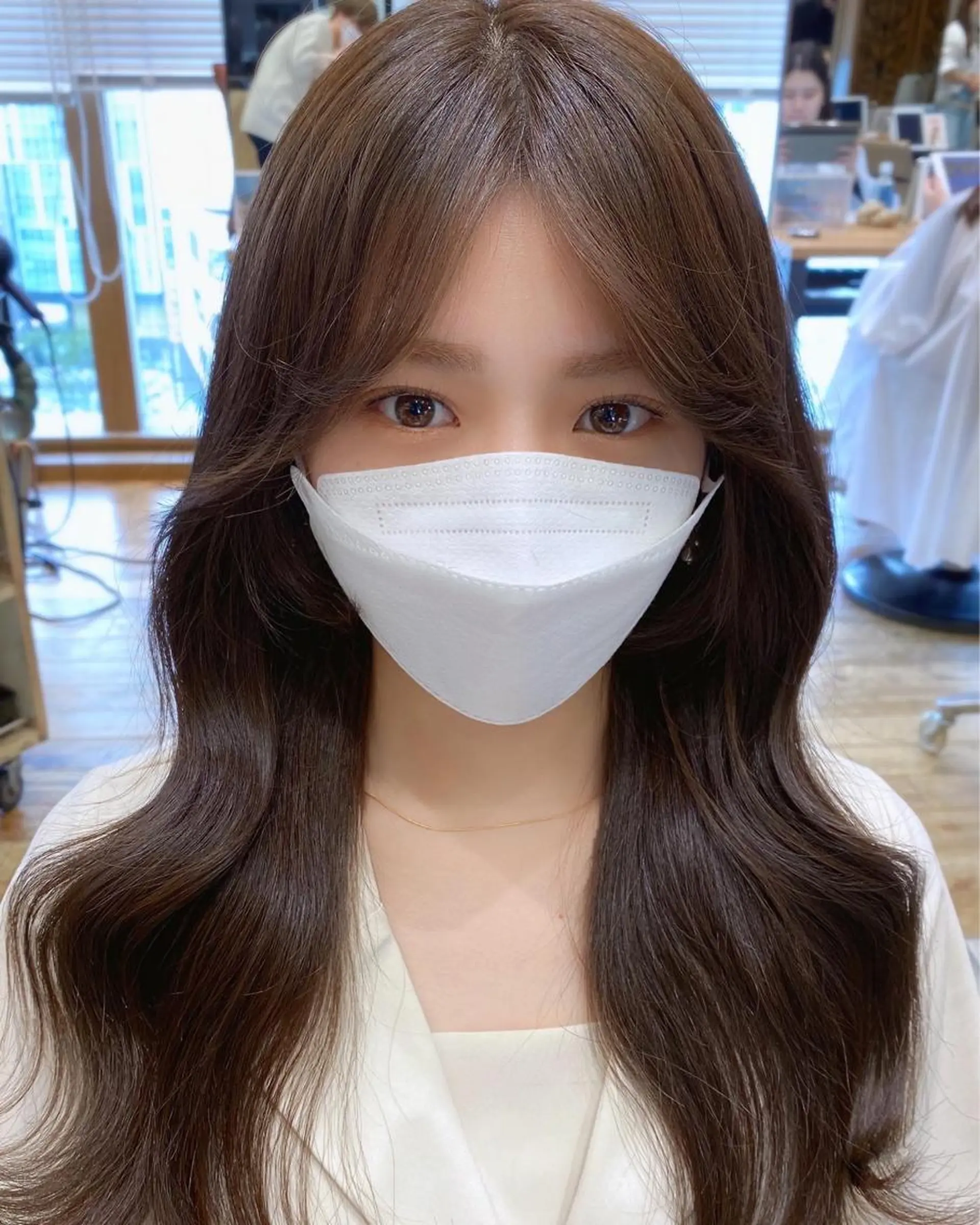 セミロング カラー On所属・顔まわりカット🌟 くびれヘア/寺門遥輝のヘアスタイル