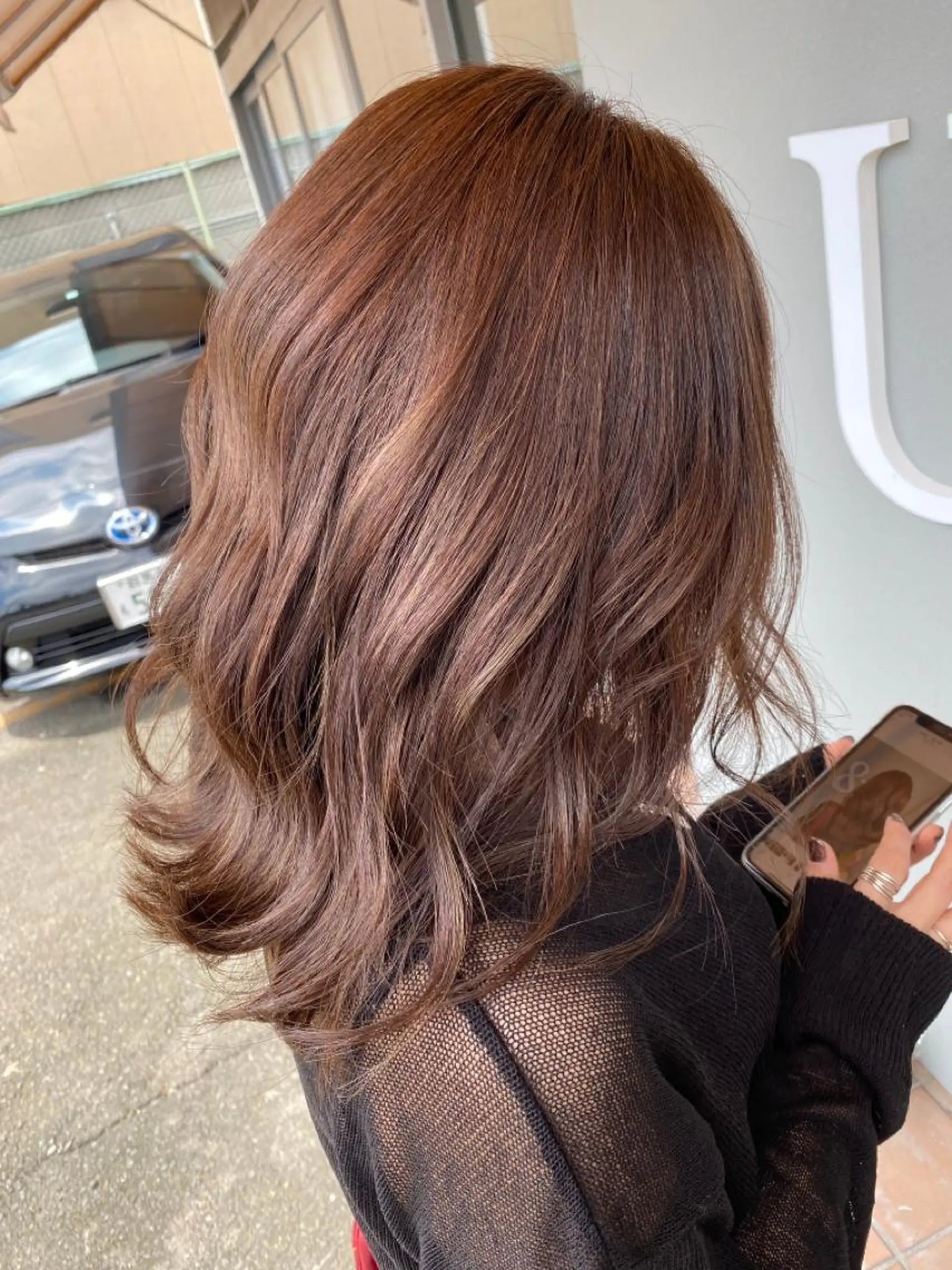 セミロング カット ヘアカラー トリートメント 平田 広大のヘアスタイル