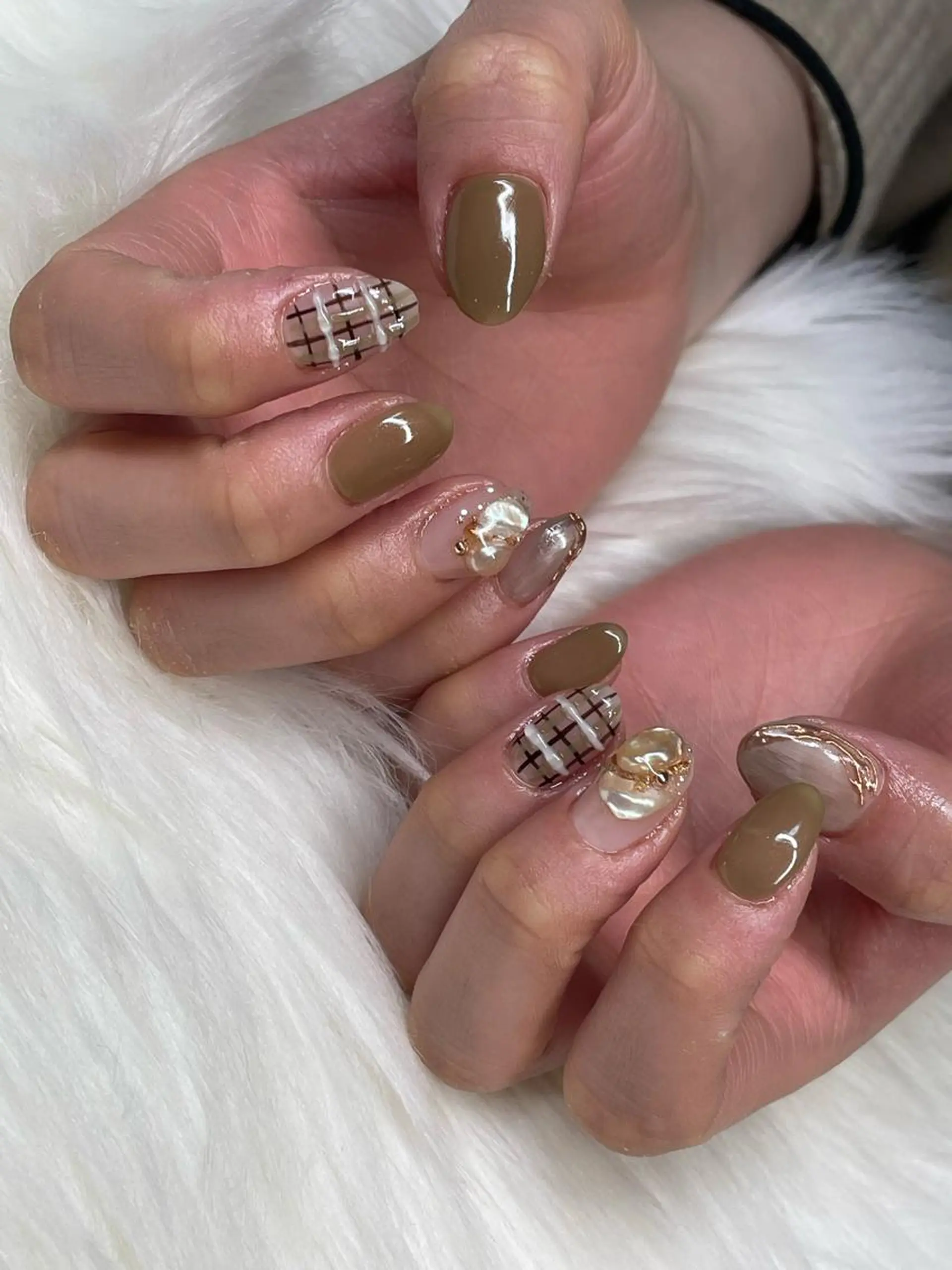 ロング パーマ キッズ ネイル マツエク・マツパ アイブロウ 福田 加奈のネイルデザイン