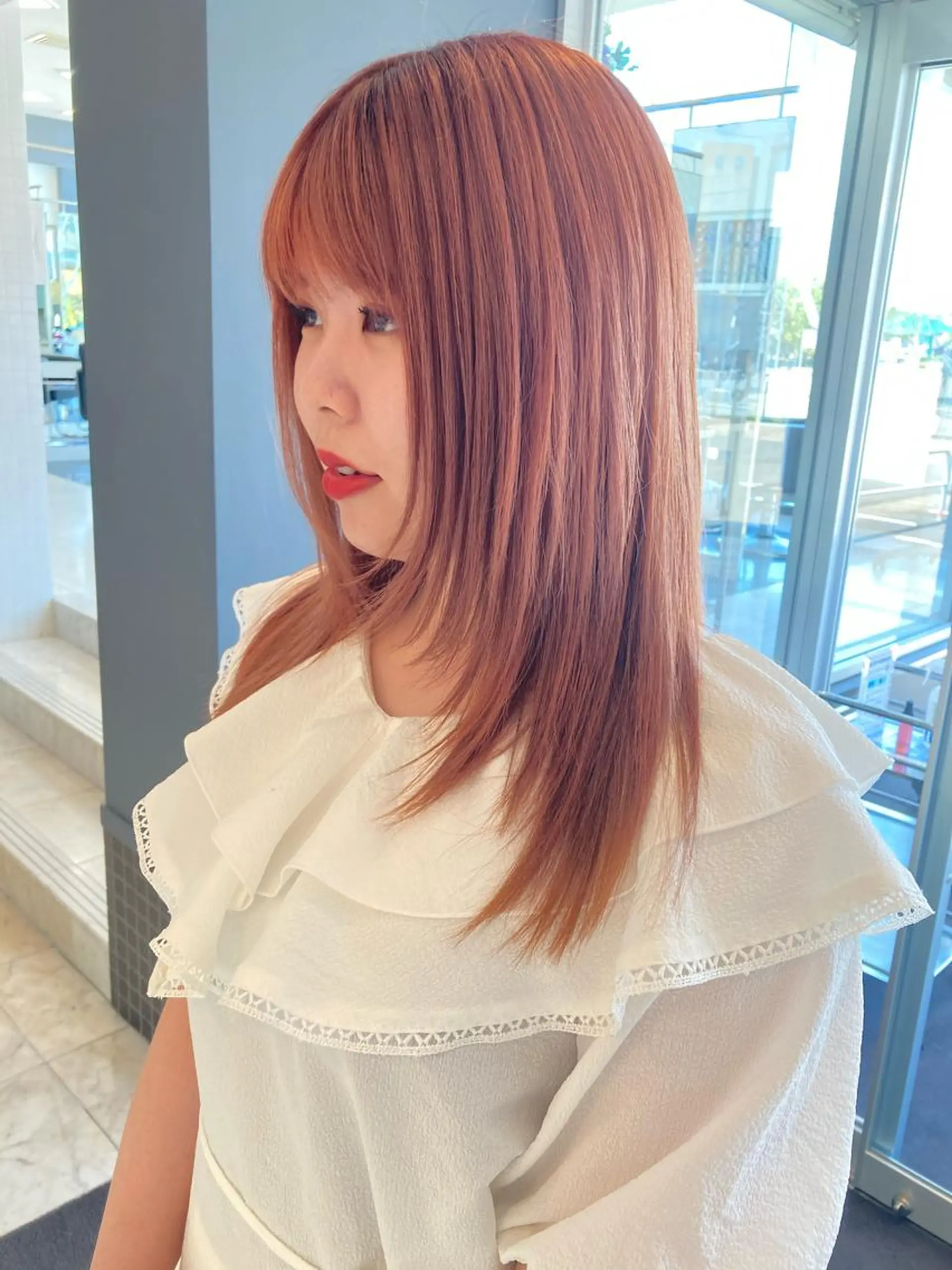 セミロング 名竹聖治/透明感 カラー/縮毛矯正のヘアスタイル