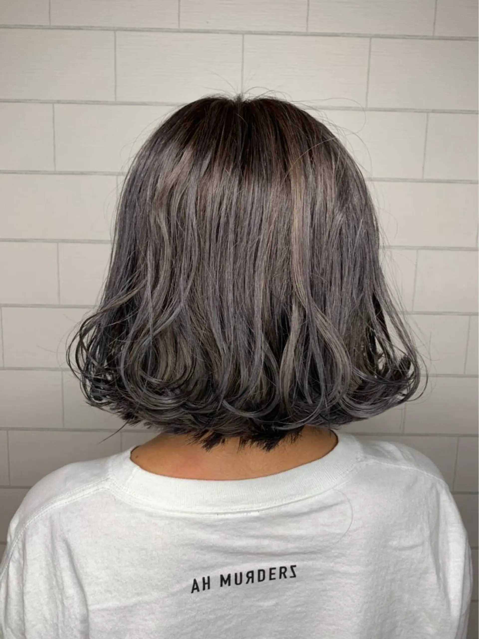 ミディアム カラー ヘアアレンジ ヘアカラー 金森 斗夢のヘアスタイル