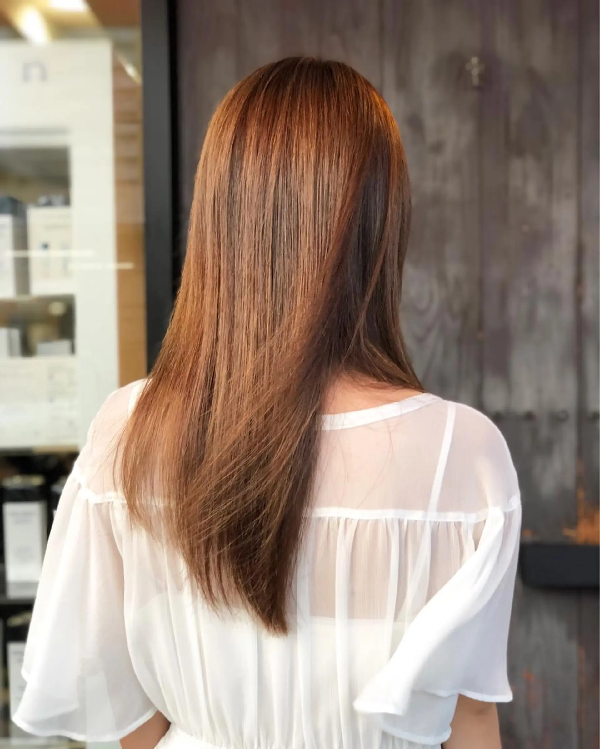 ロング カラー ハイトーンカラー 奥野 紗弓のヘアスタイル