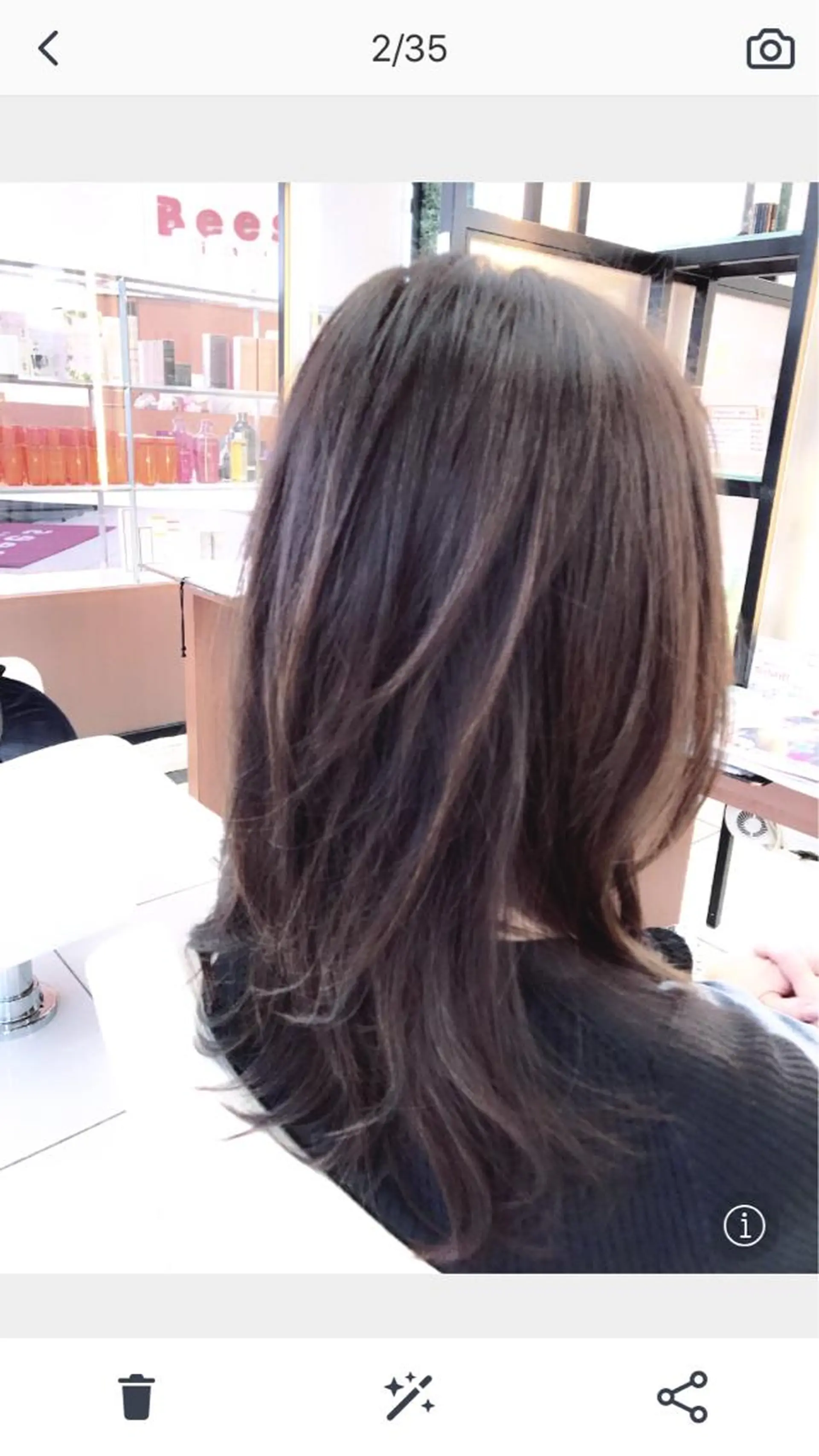 セミロング カラー アッシュ ブルーカラー ブルーアッシュ レイヤーカット 奈良崎 和弘のヘアスタイル