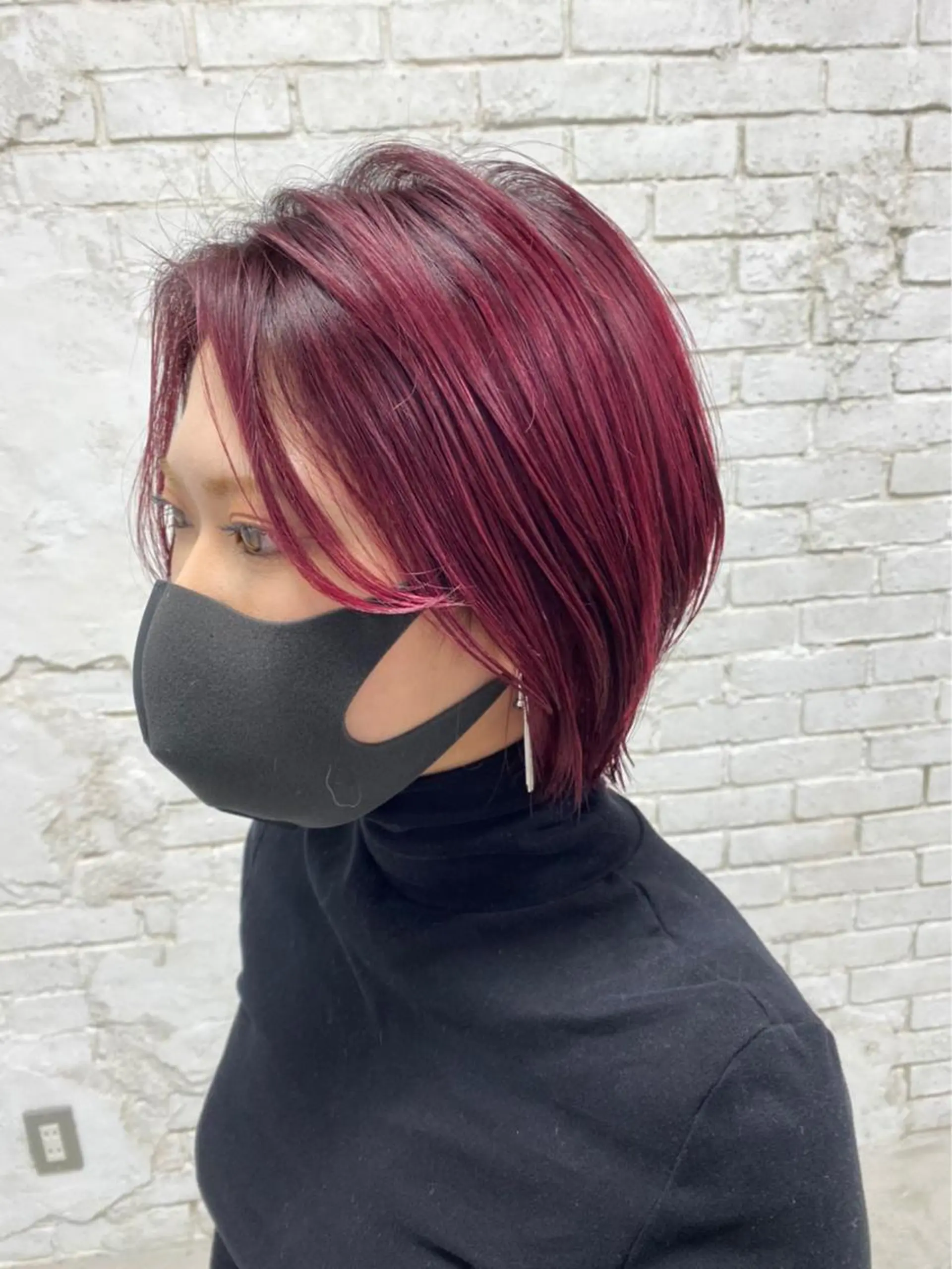 ショート カラー パーマ ヘアアレンジ メンズ キッズ ネイル マツエク・マツパ ルビー ヘアカラー nameless髪質 改善ブリーチ心斎橋のヘアスタイル