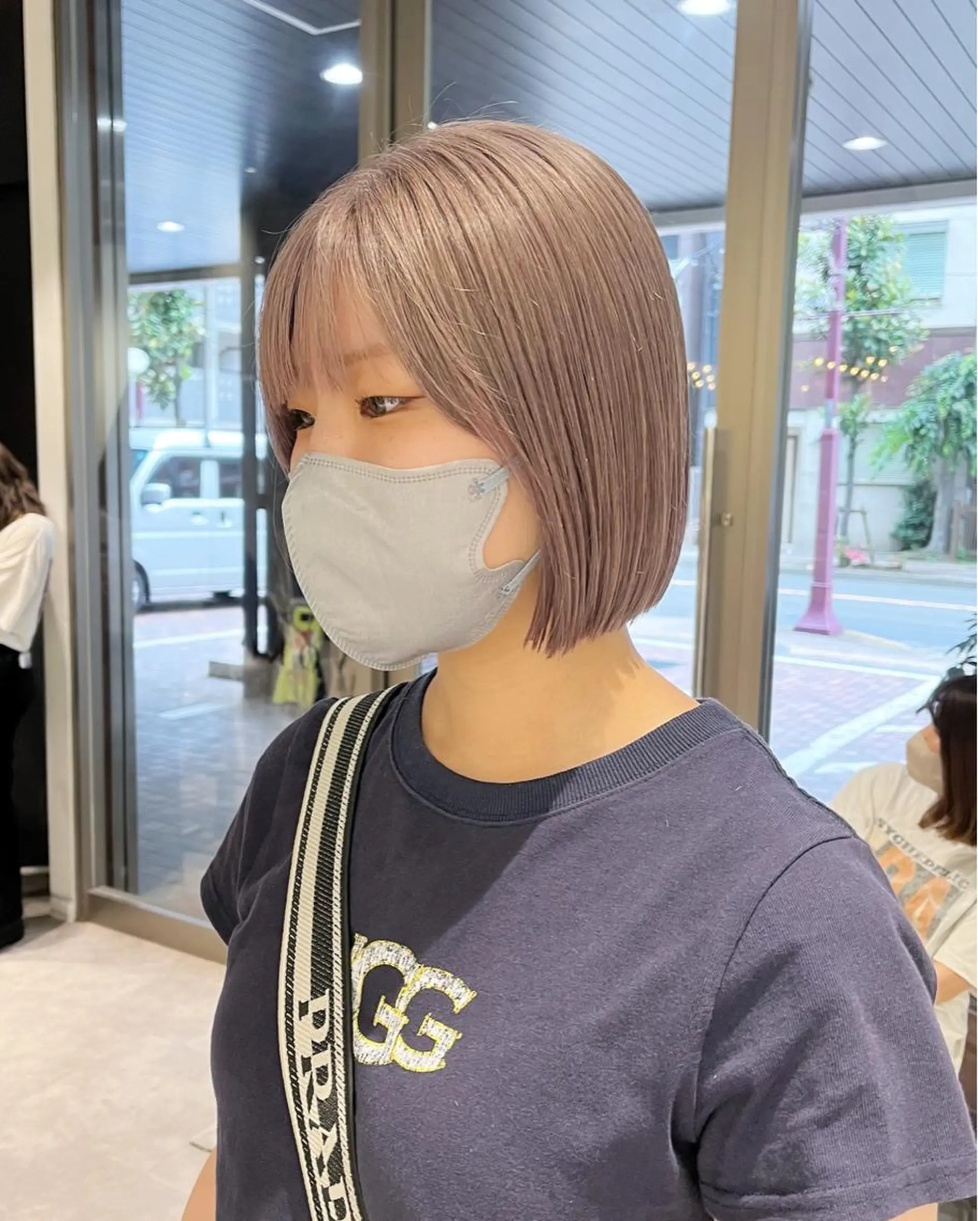 ショート カラー グレージュ ミルクティーグレージュ ボブ iLi所属・iLi 《イリ》のヘアスタイル