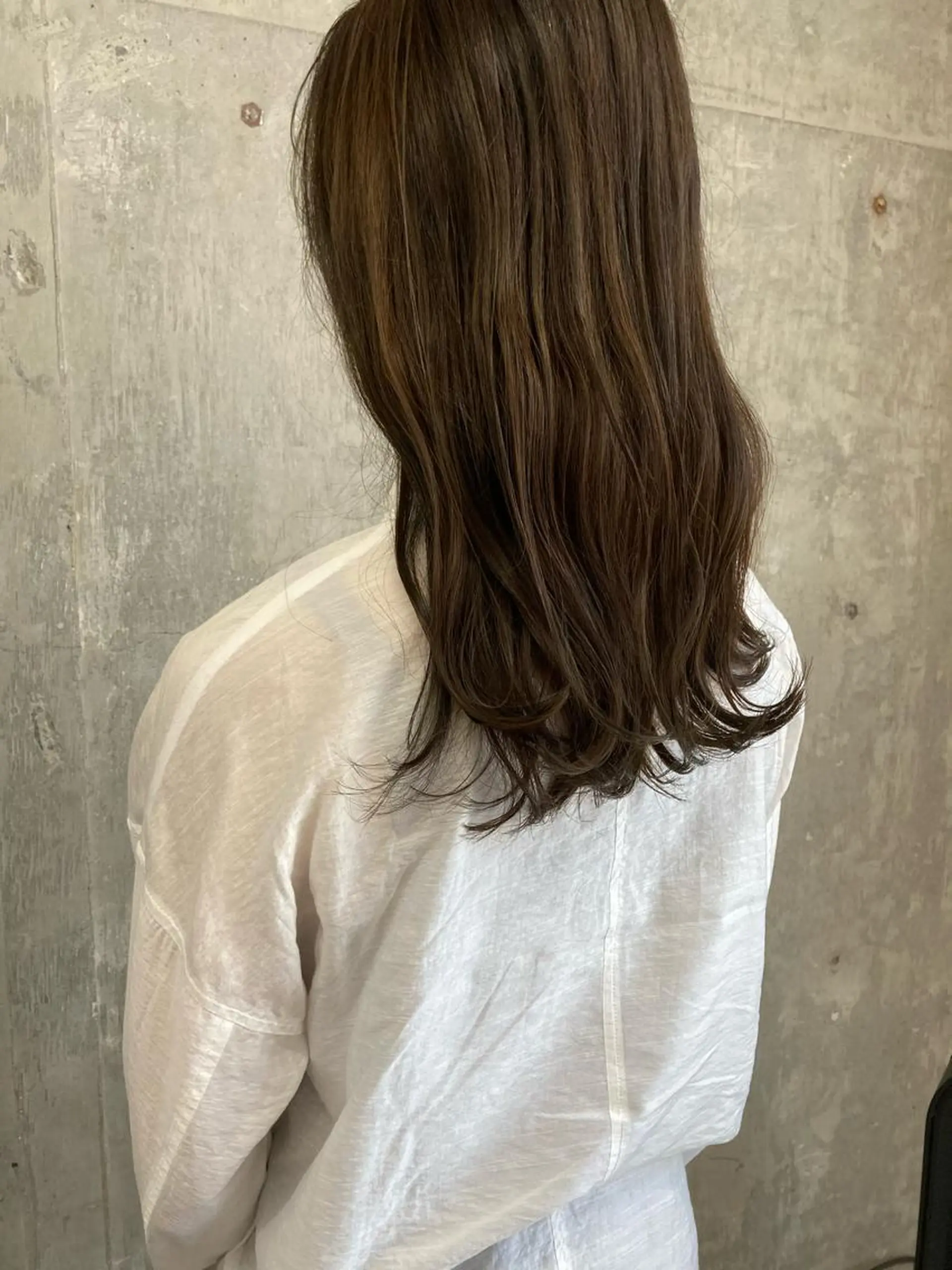 セミロング カラー ベージュカラー オリーブベージュ 小木曽智美 /ボブ/ショートのヘアスタイル