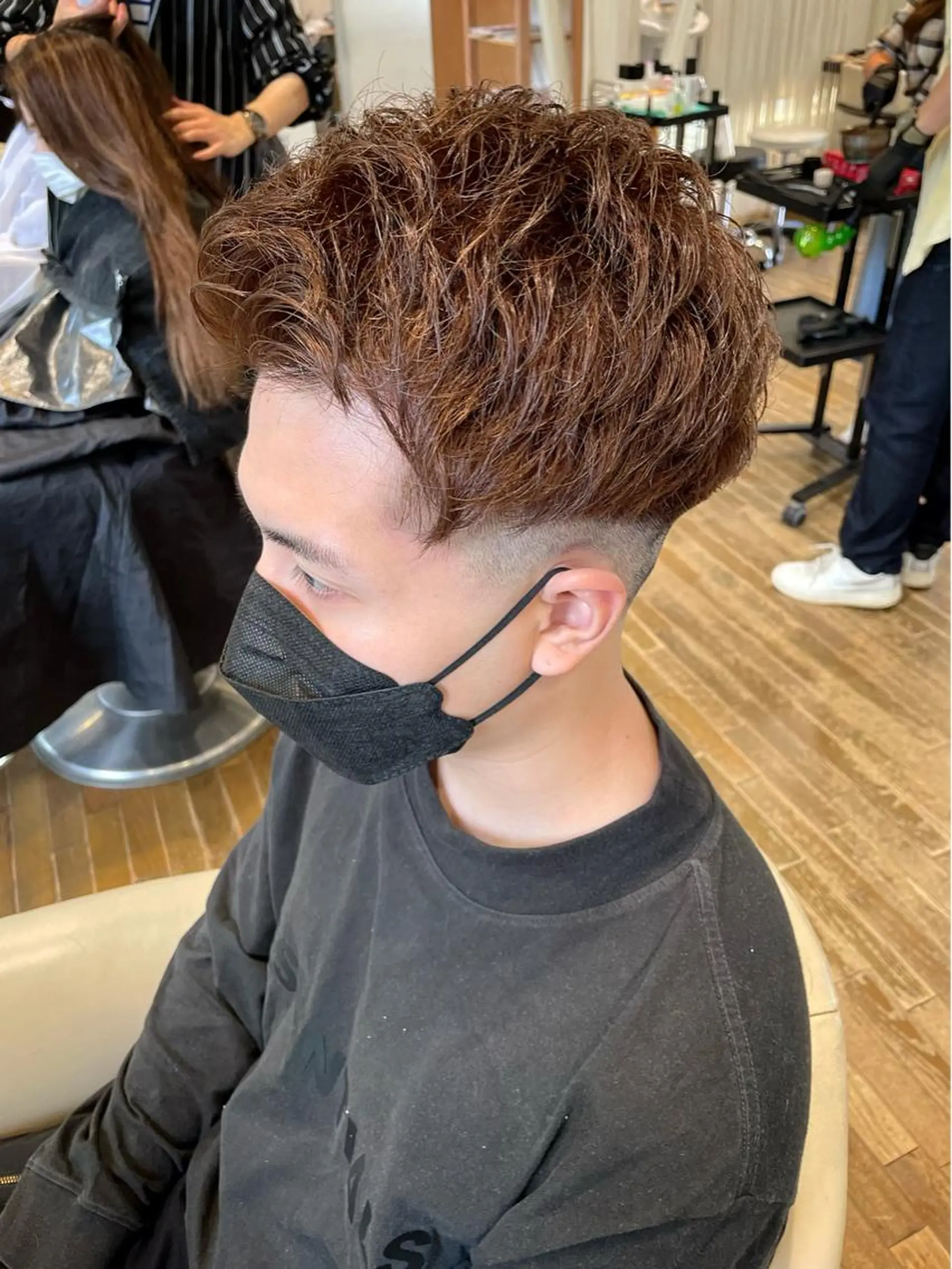 ショート カラー メンズ アップバング 刈り上げ LAP.s 中嶋　諒のヘアスタイル