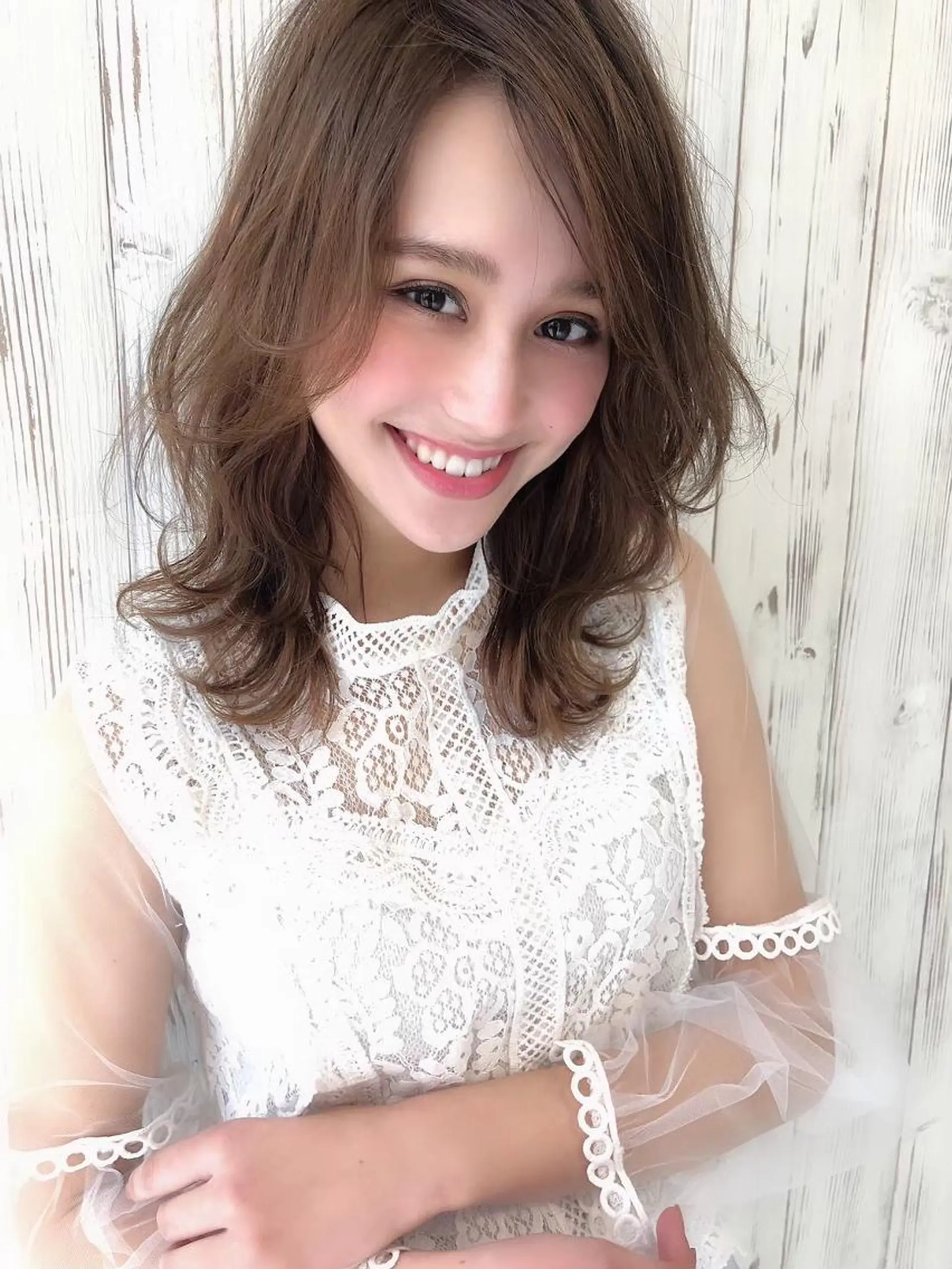 セミロング カラー ルービック 奈良のヘアスタイル