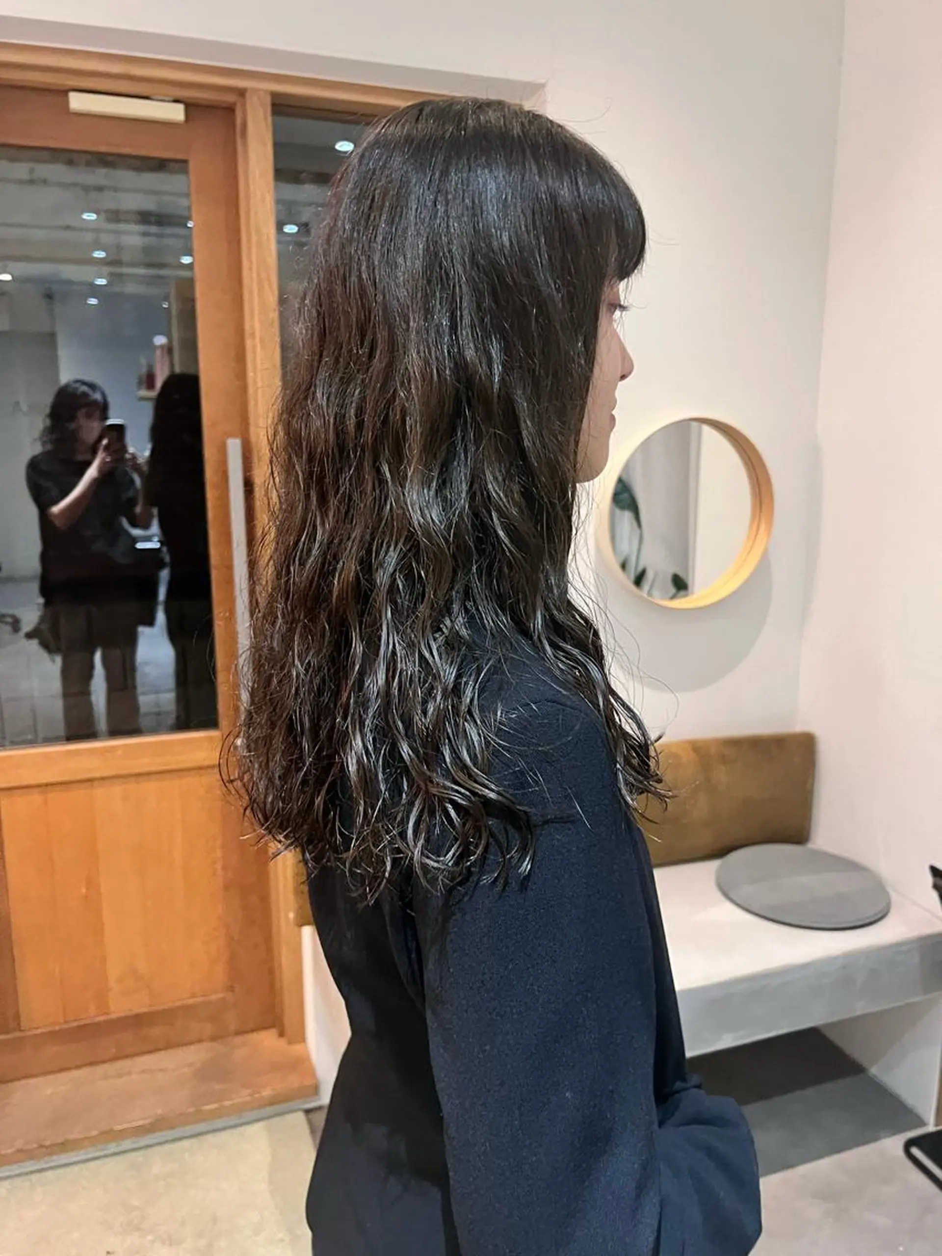 セミロング カラー パーマ ミディアムパーマ /癖毛パーマのヘアスタイル