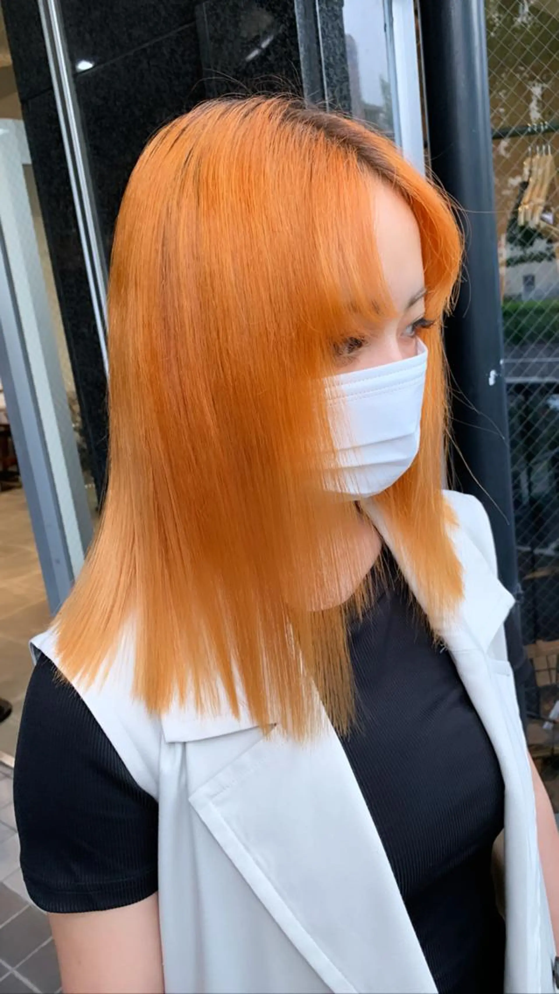 ミディアム カラー 韓国風/顔周りカット /髪質改善RYOTAのヘアスタイル