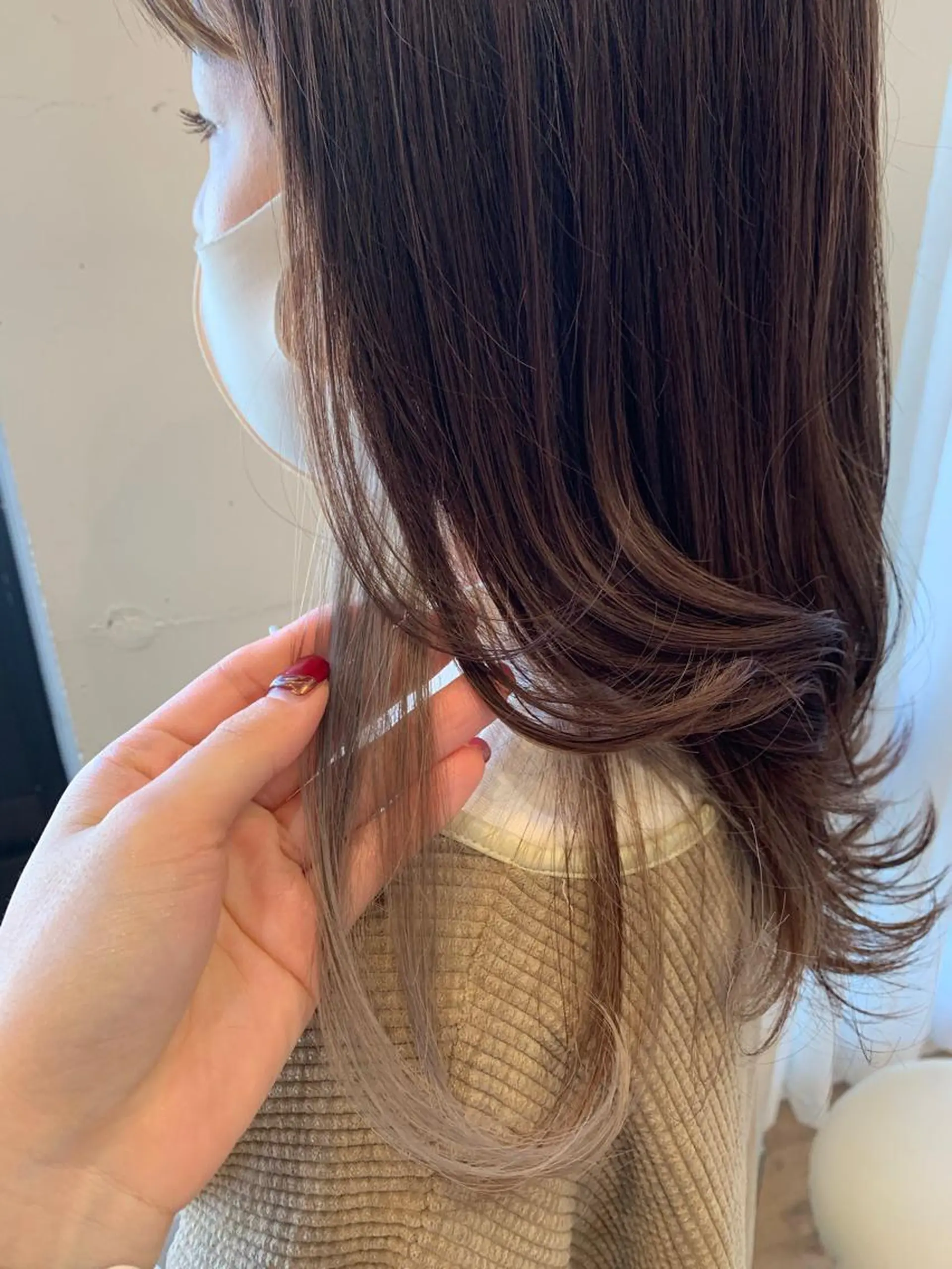 セミロング カラー まろやかカラー🤎 みなとまほのヘアスタイル