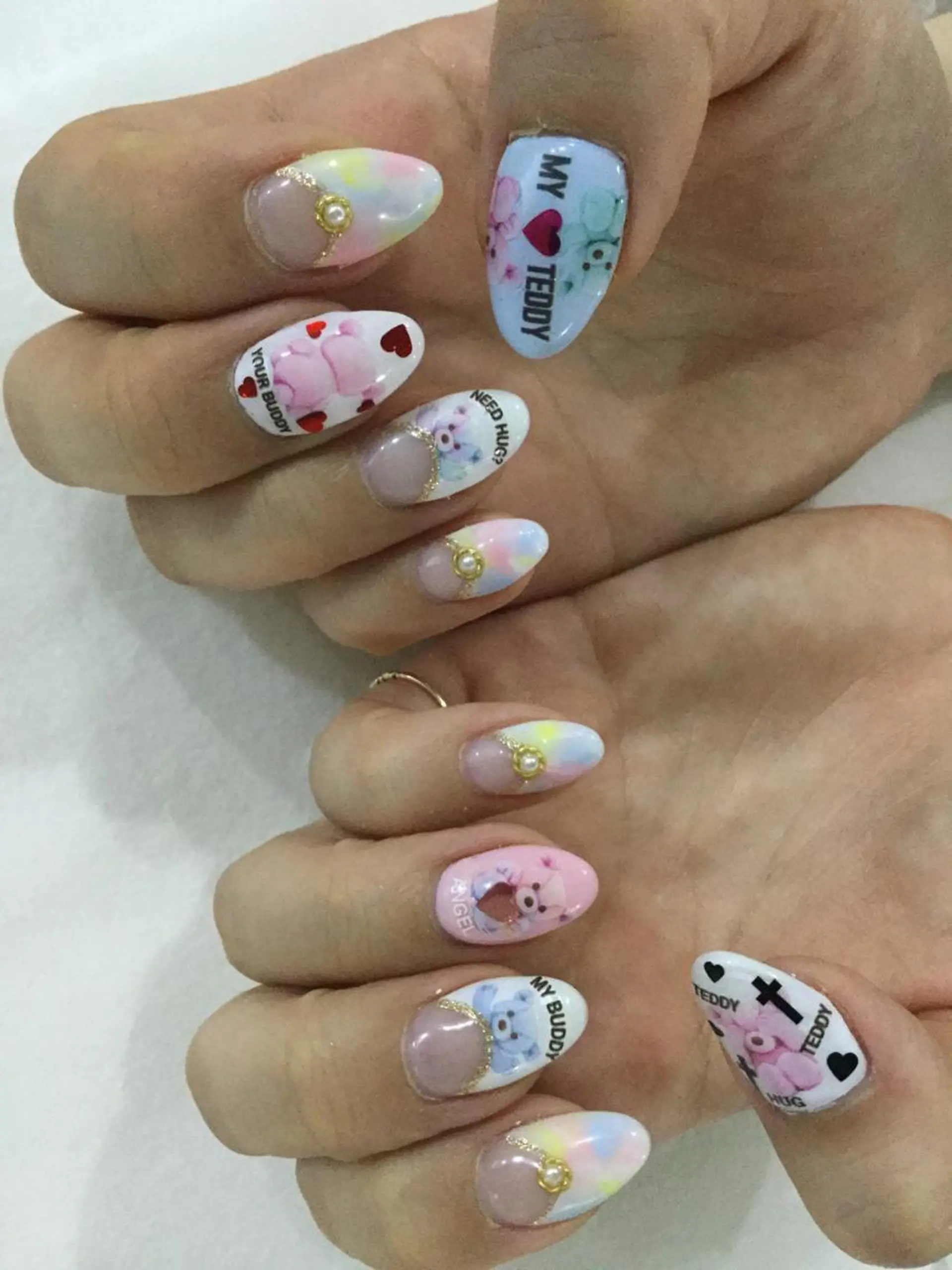 ネイル ハンドネイル 💎🐰 saki. m 🐰💎のネイルデザイン