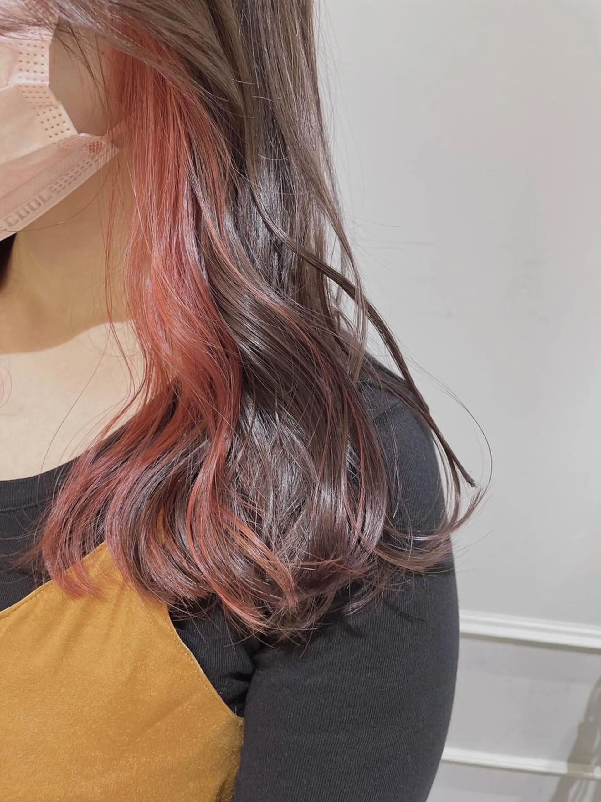 ミディアム カラー ブリーチ ピンクカラー カット ヘアカラー トリートメント 🦖鶴岡 香純🦖のヘアスタイル