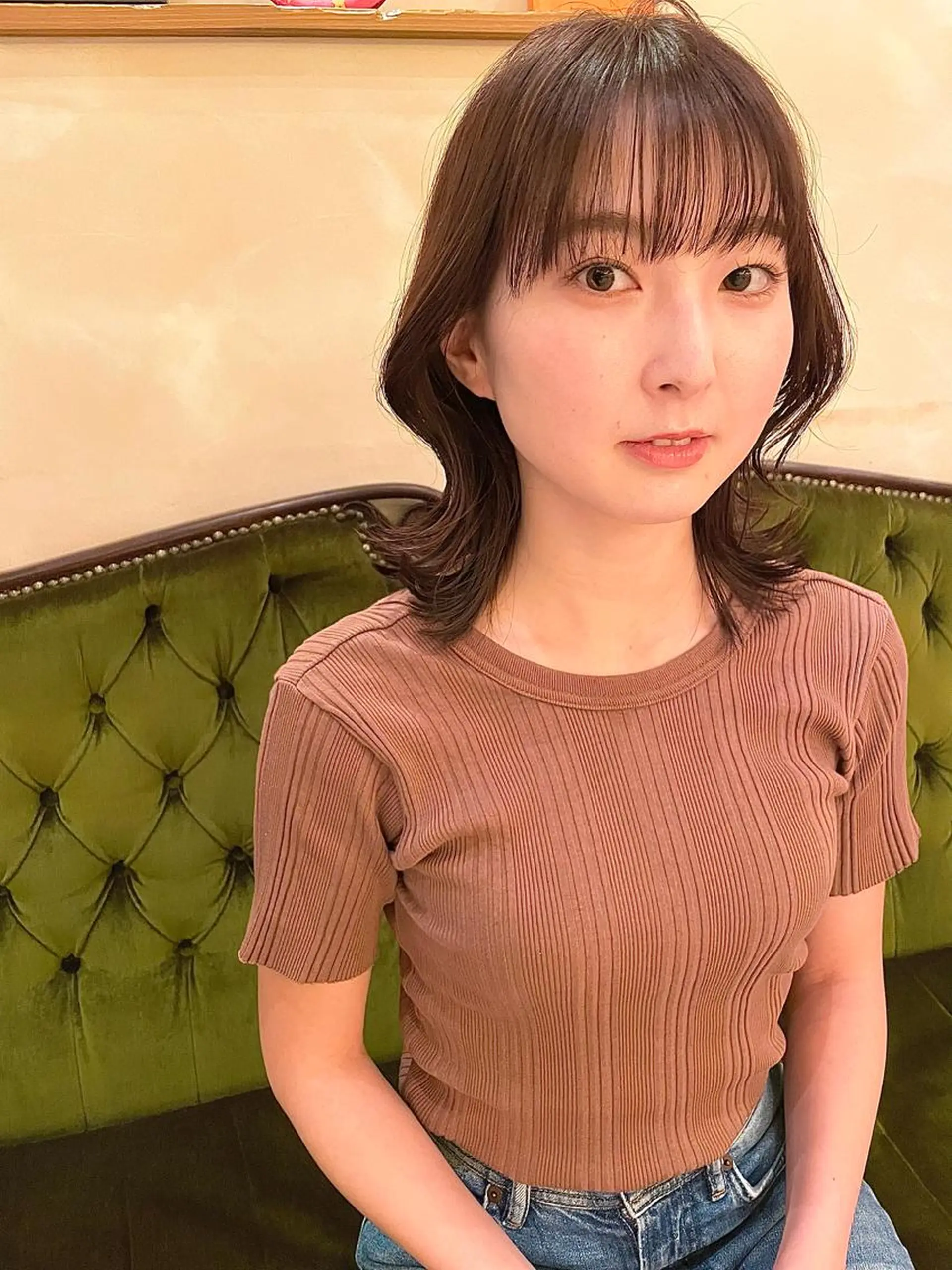 ミディアム RIKU⚡️毛流れ ヘア×眉ワックスのヘアスタイル