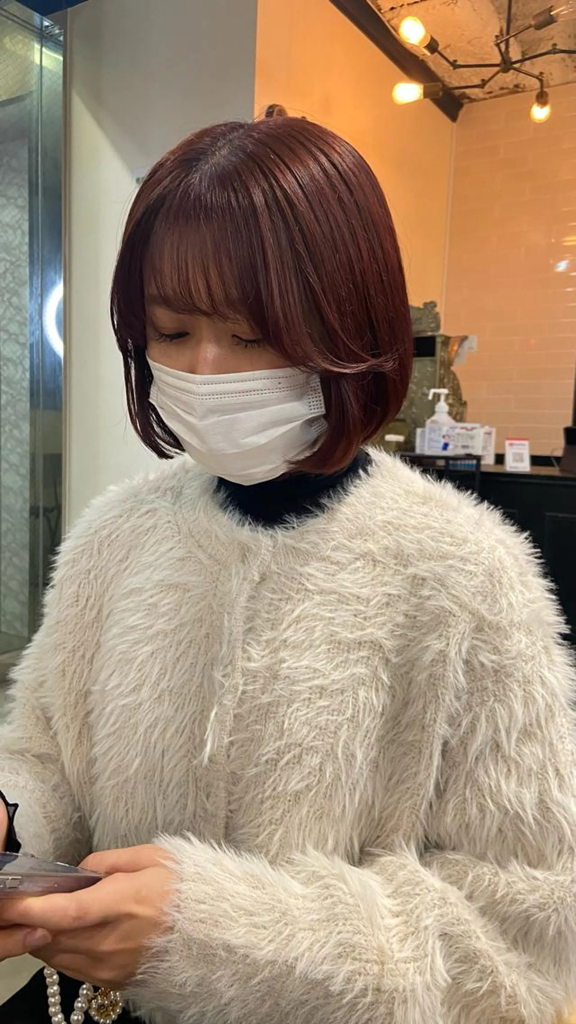 ミディアム カラー ヘアカラー トリートメント ヘアセット 地毛風艶カラー🌿 喜多夏海のヘアスタイル