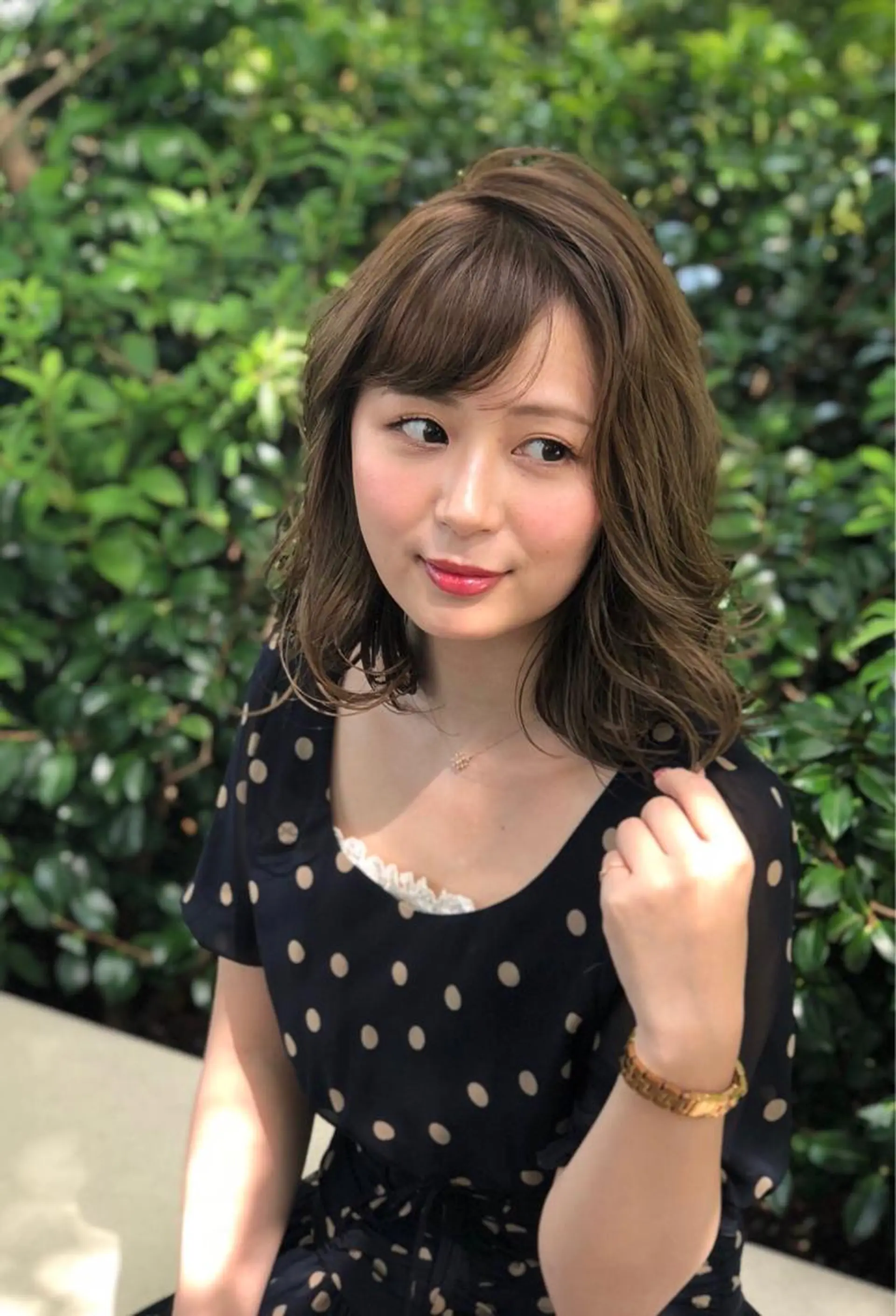 ミディアム 能登谷 きよのヘアスタイル