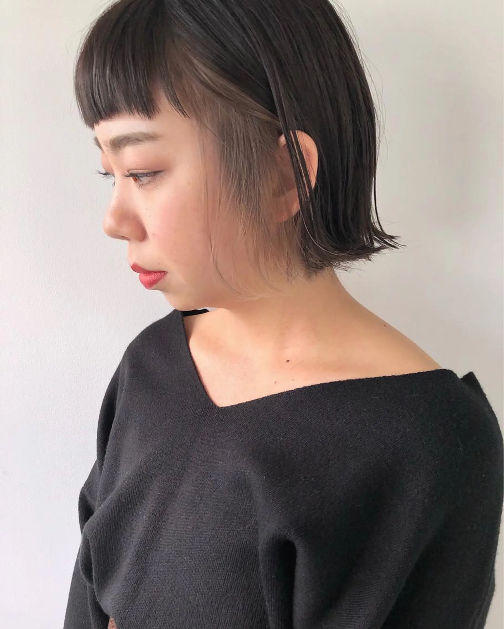 ミディアム ボブ/縮毛矯正 🌟梅田盛一🌟のヘアスタイル