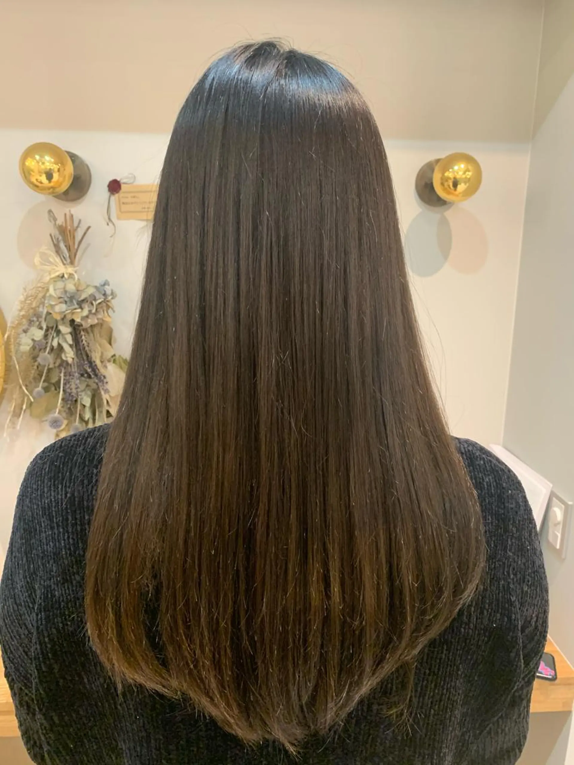 ミディアム カラー パーマ ぱつボブ/ ショート/YUKIのヘアスタイル