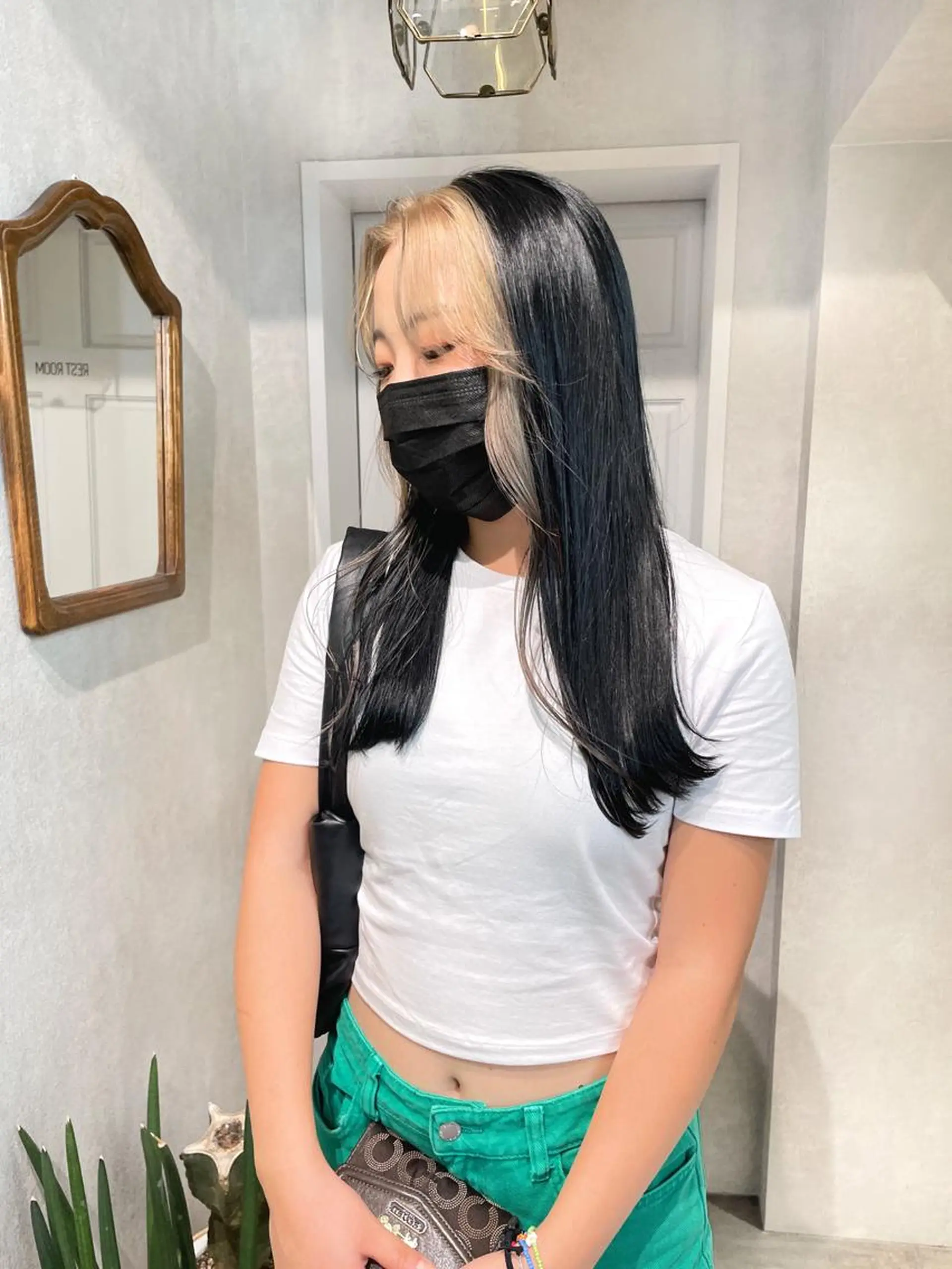 カラー スミレ /アレンジ /コーンロウ/メンズのヘアスタイル