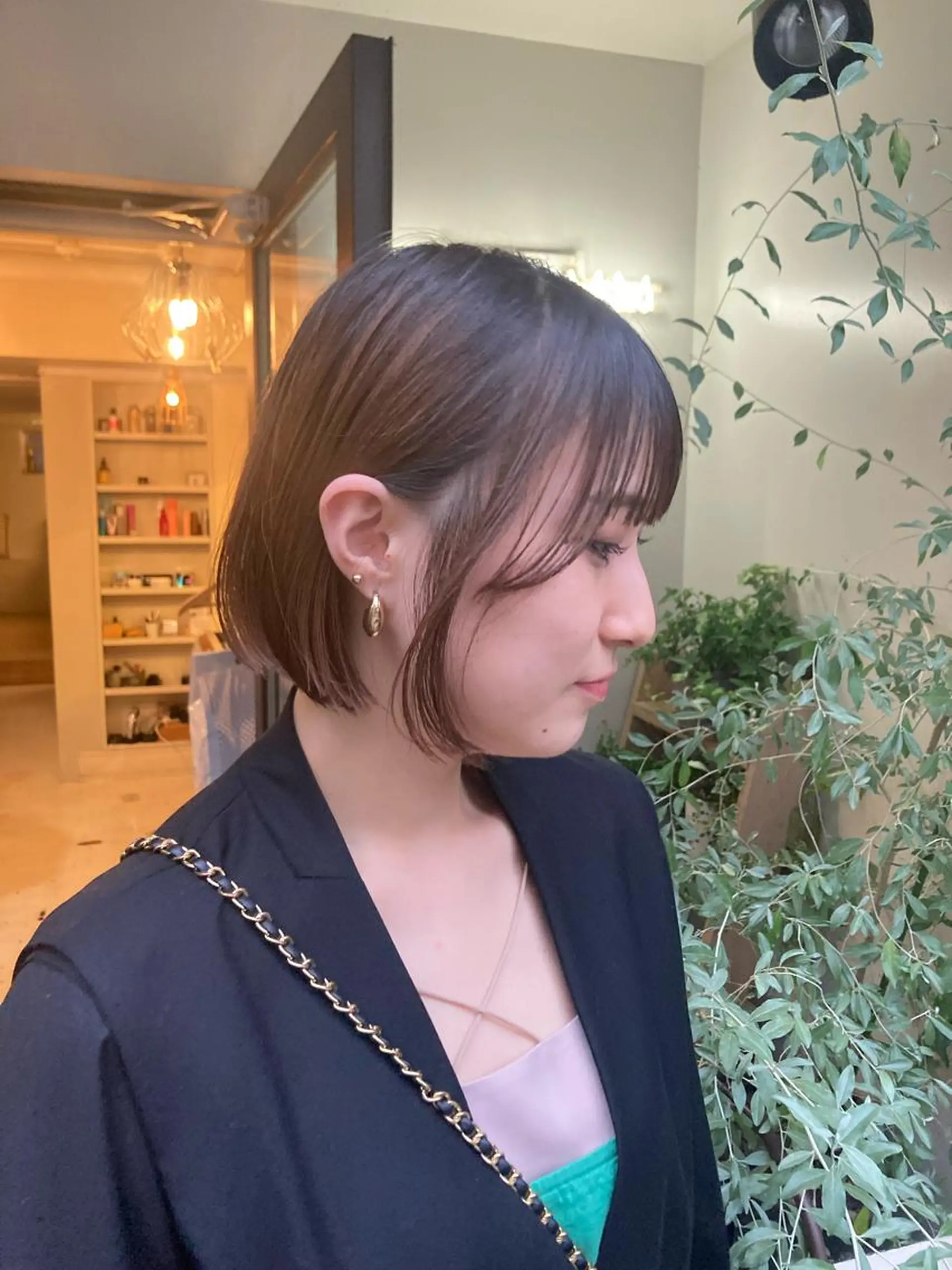 ショート ボブ ハイライト 姫カット おくれ毛 ✂︎岡根 京花✂︎のヘアスタイル