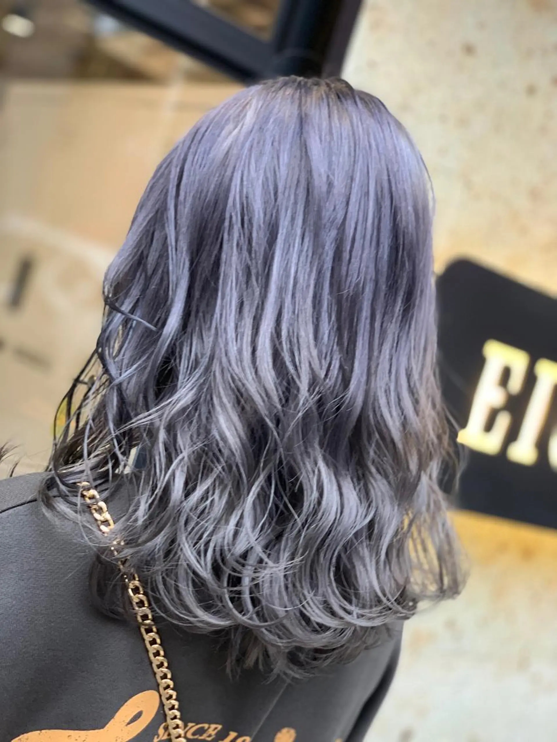 ミディアム カラー ヘアアレンジ 髪質改善×ハイトーン 中田啄也のヘアスタイル