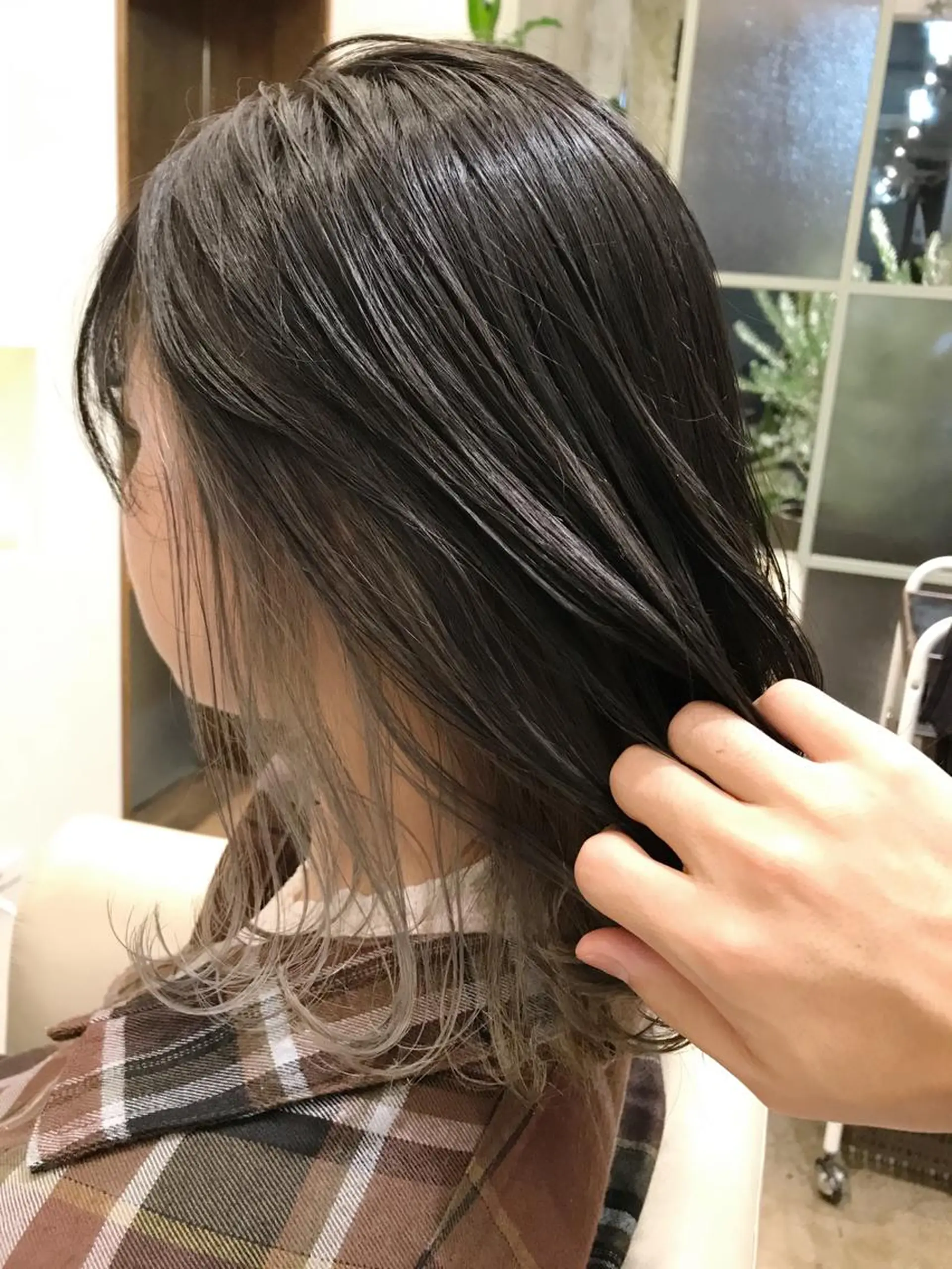 ミディアム カラー ヘアカラー トリートメント 入江 允のヘアスタイル