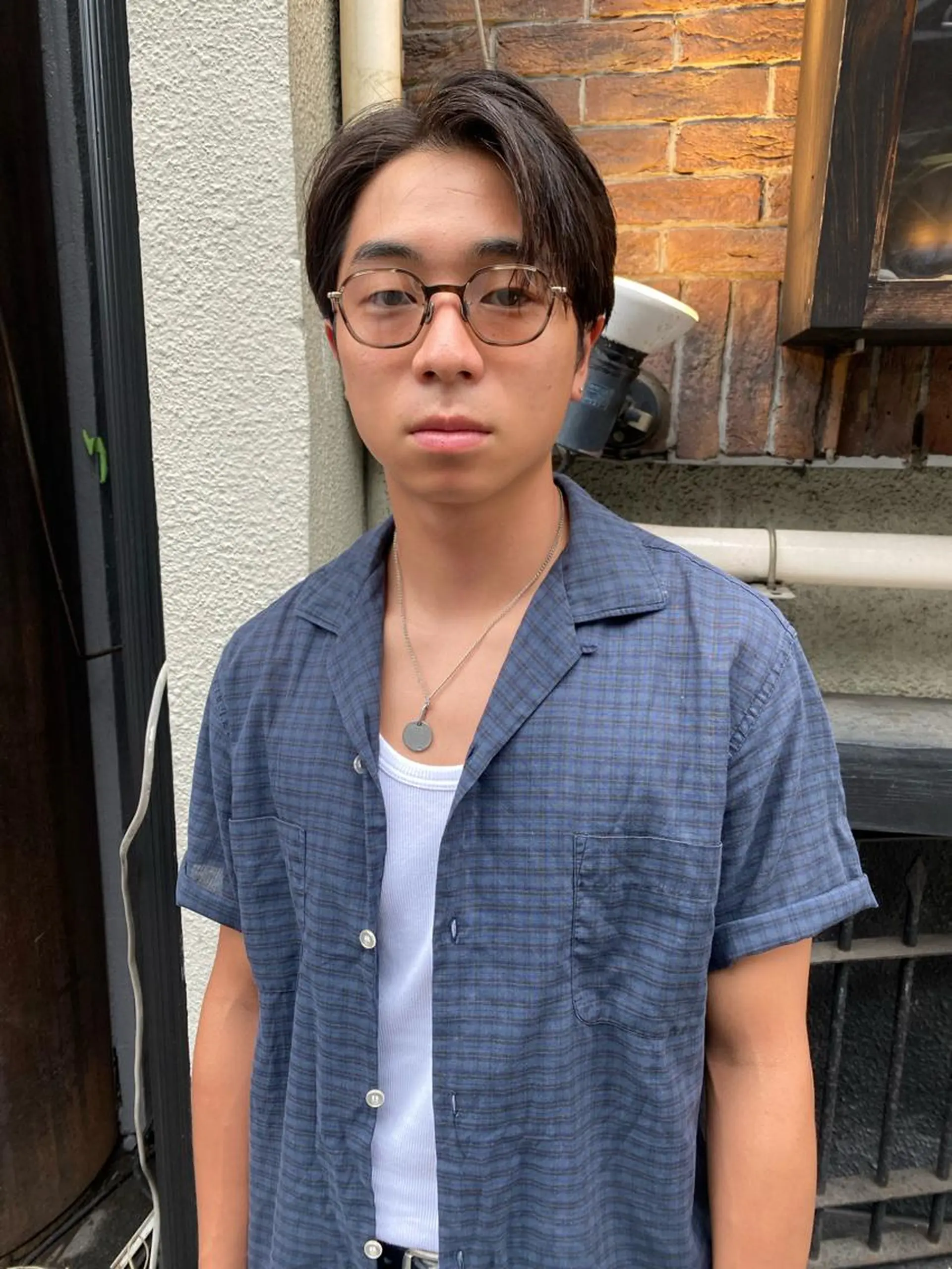 ショート メンズ メンズブリーチ センターパート メンズハイライト メンズインナーカラー メンズパーマ charme所属・💈メンズ短髪特化 ✂︎伊藤大輝💈のヘアスタイル