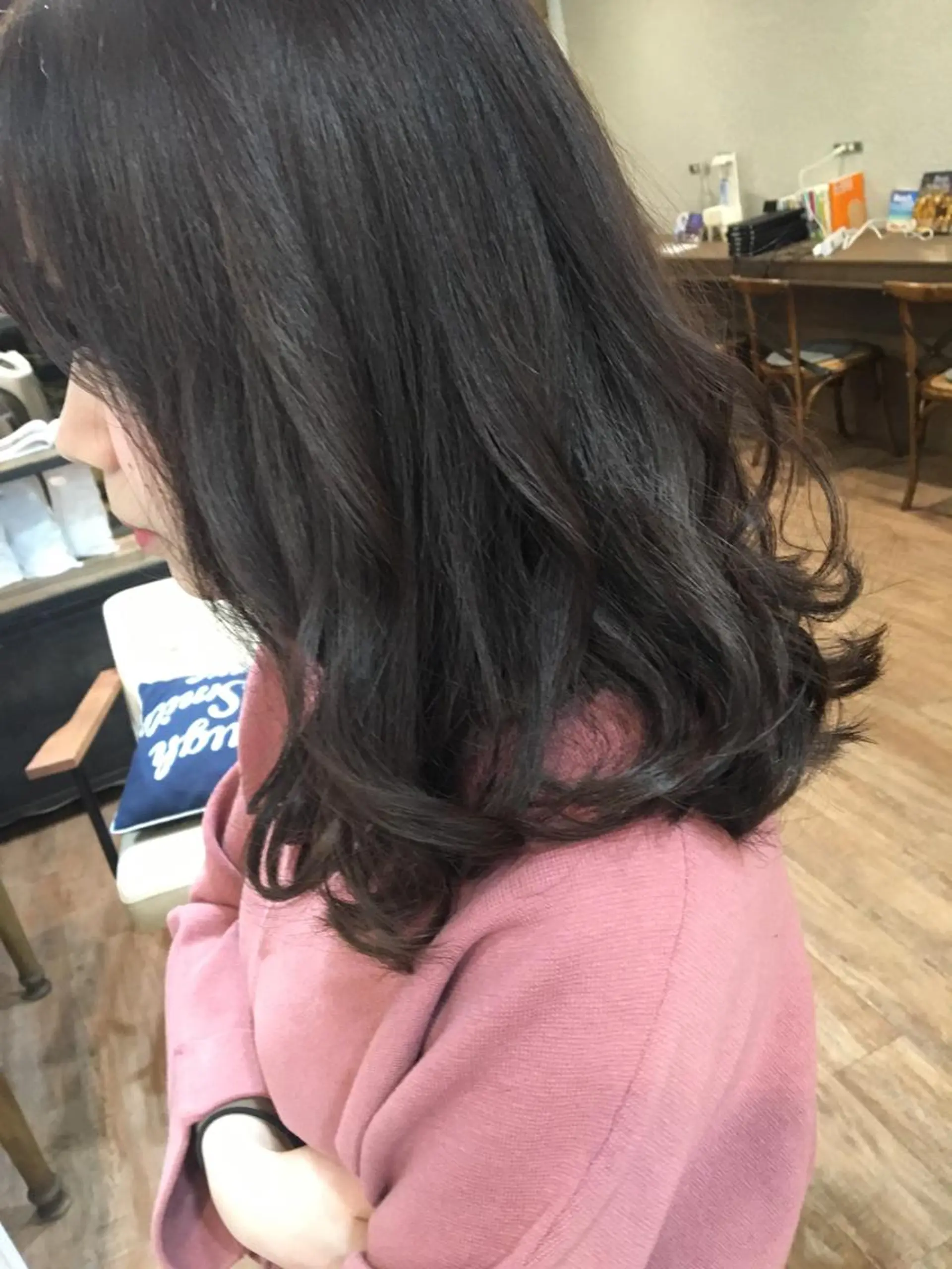 ミディアム カラー パーマ 【mokuオーナー】 ちはるのヘアスタイル