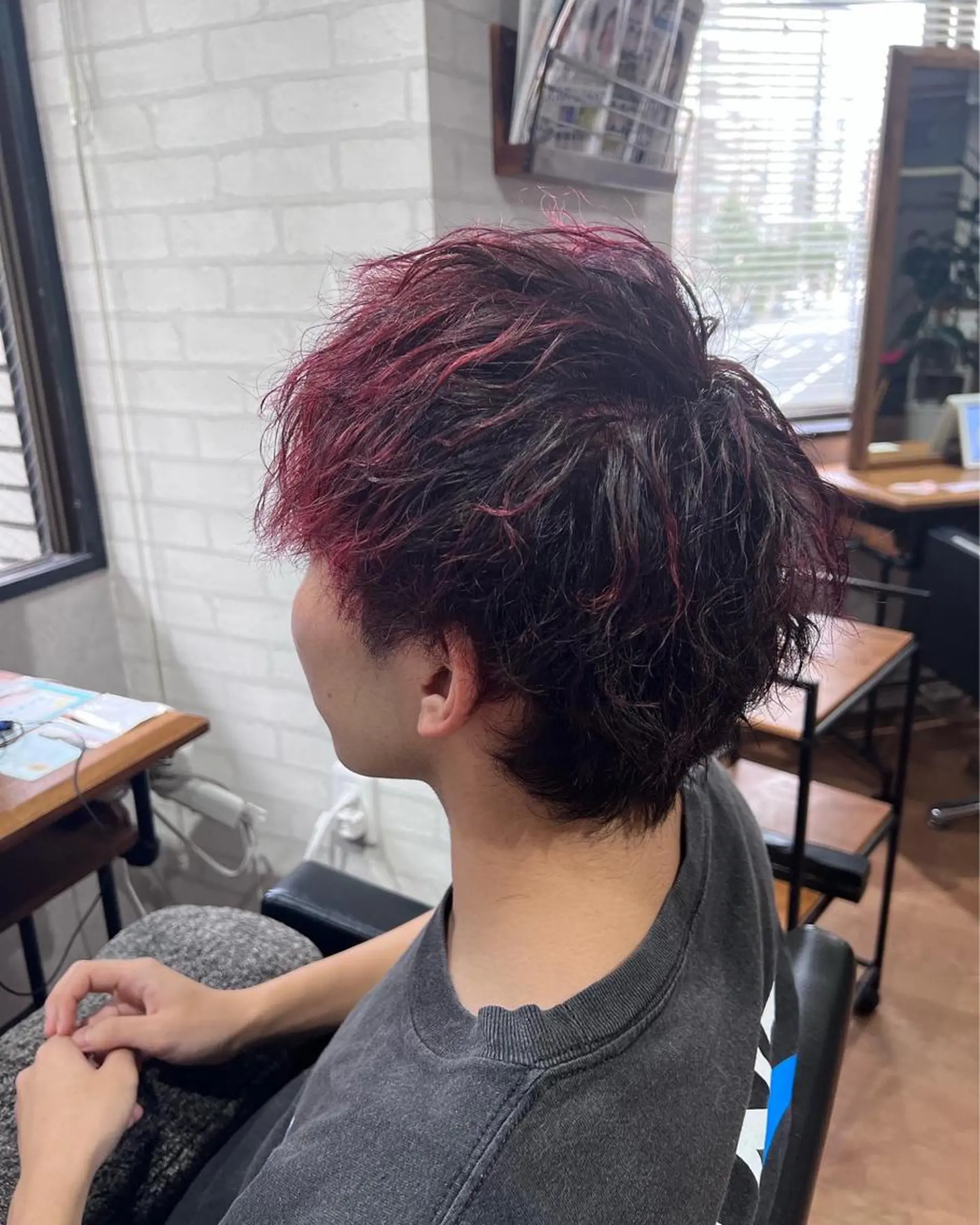 ショート ハイライト ヘアカラー メンズ特化☝️添田 好恵のヘアスタイル
