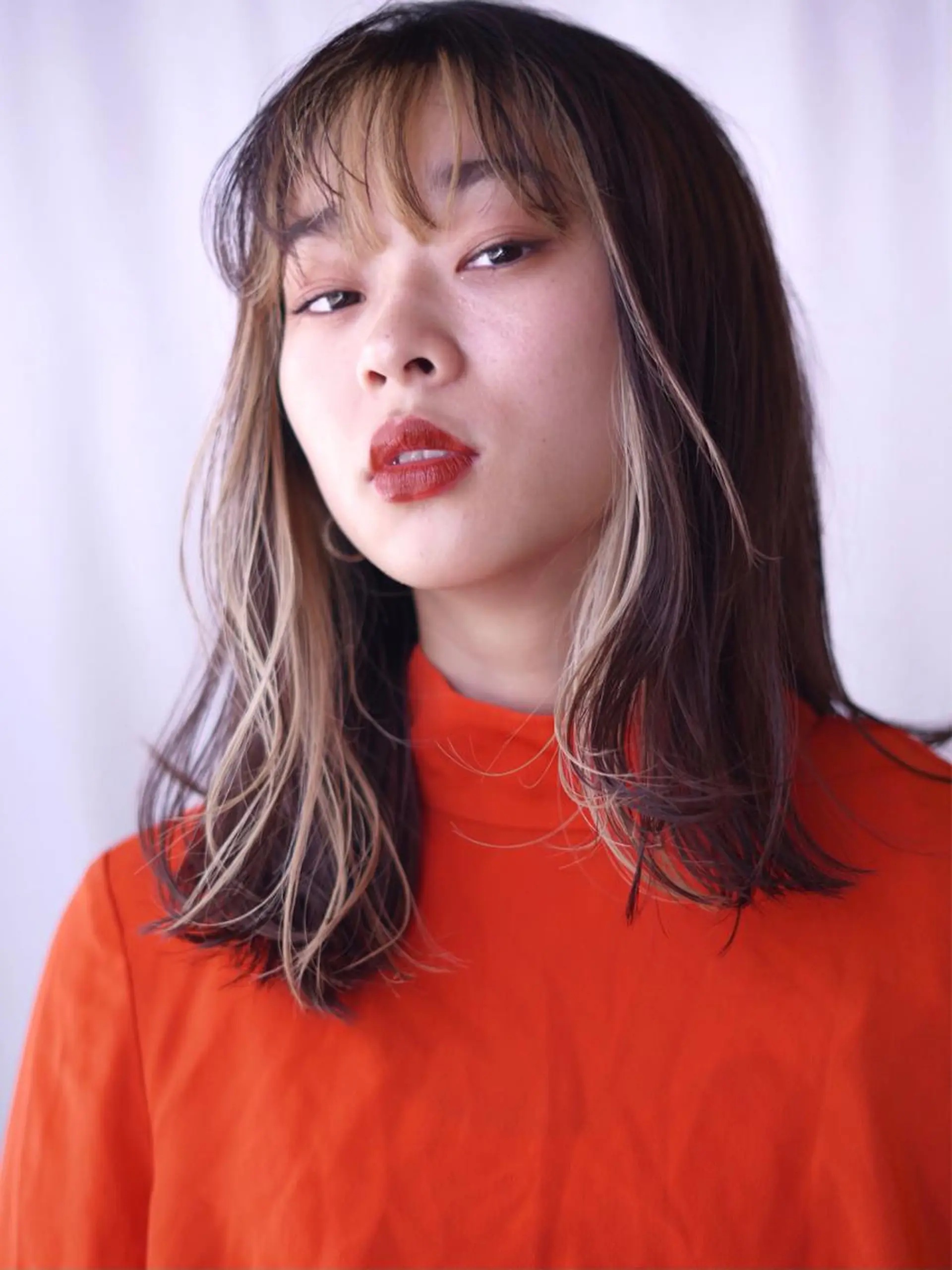 セミロング カラー ミストバング インナーカラー 顔周りカット メンズ支持率No.1 KAIのヘアスタイル