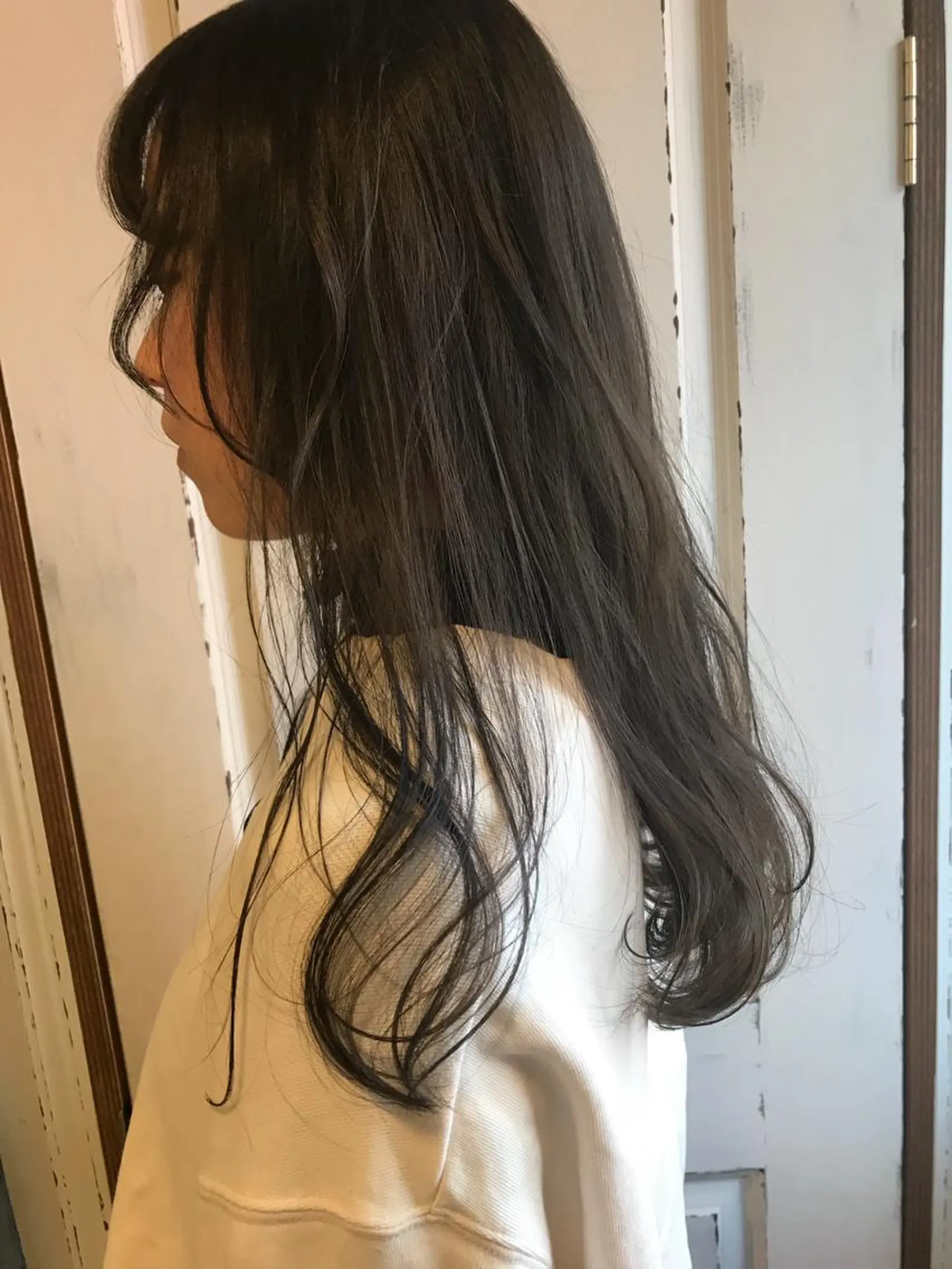 セミロング カラー ヘアアレンジ 【体験】韓国 メイク&ヘア天神のヘアスタイル