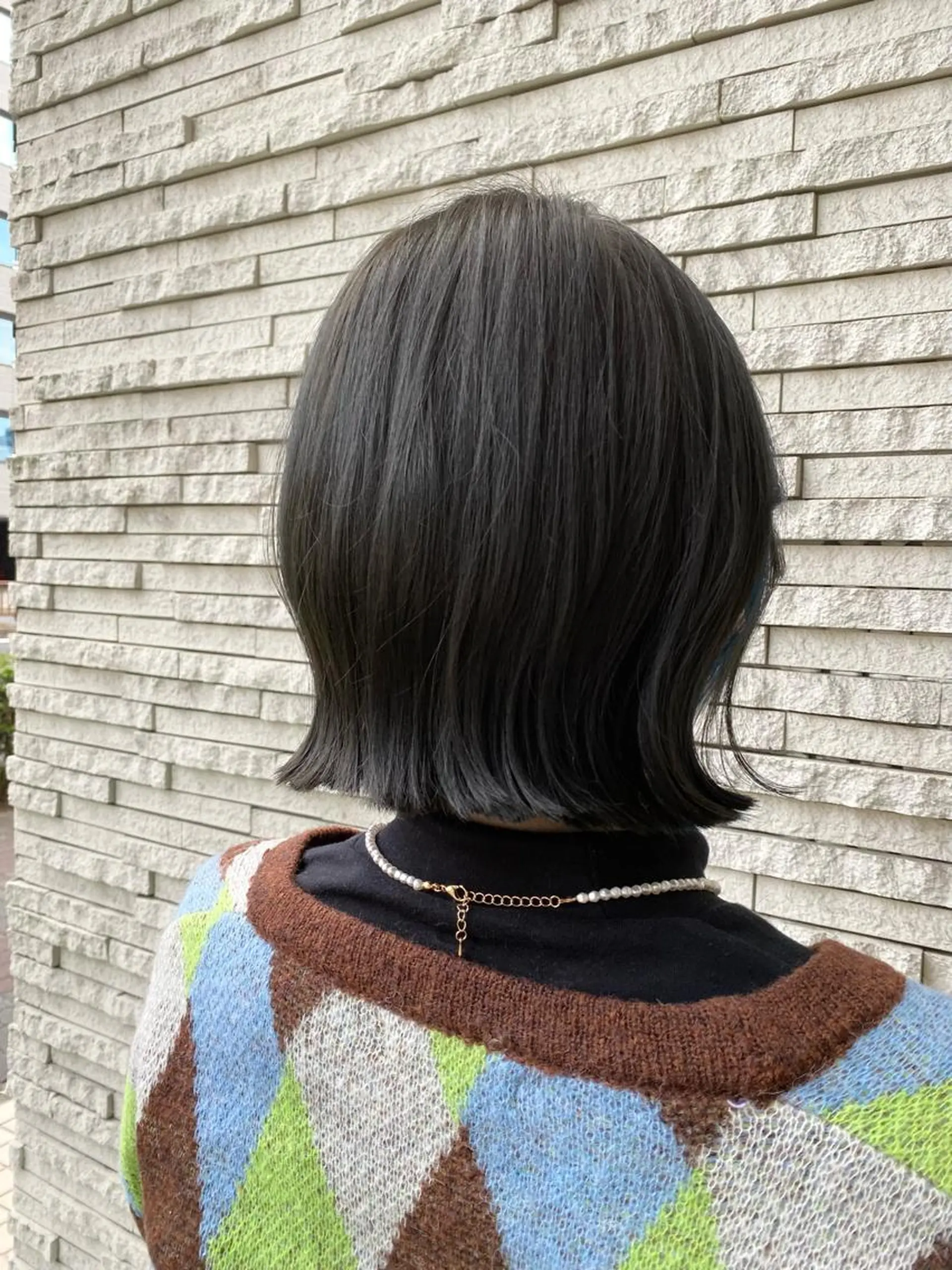 ミディアム 切りっぱなしボブ ボブ 外ハネヘア 大形 誉のヘアスタイル