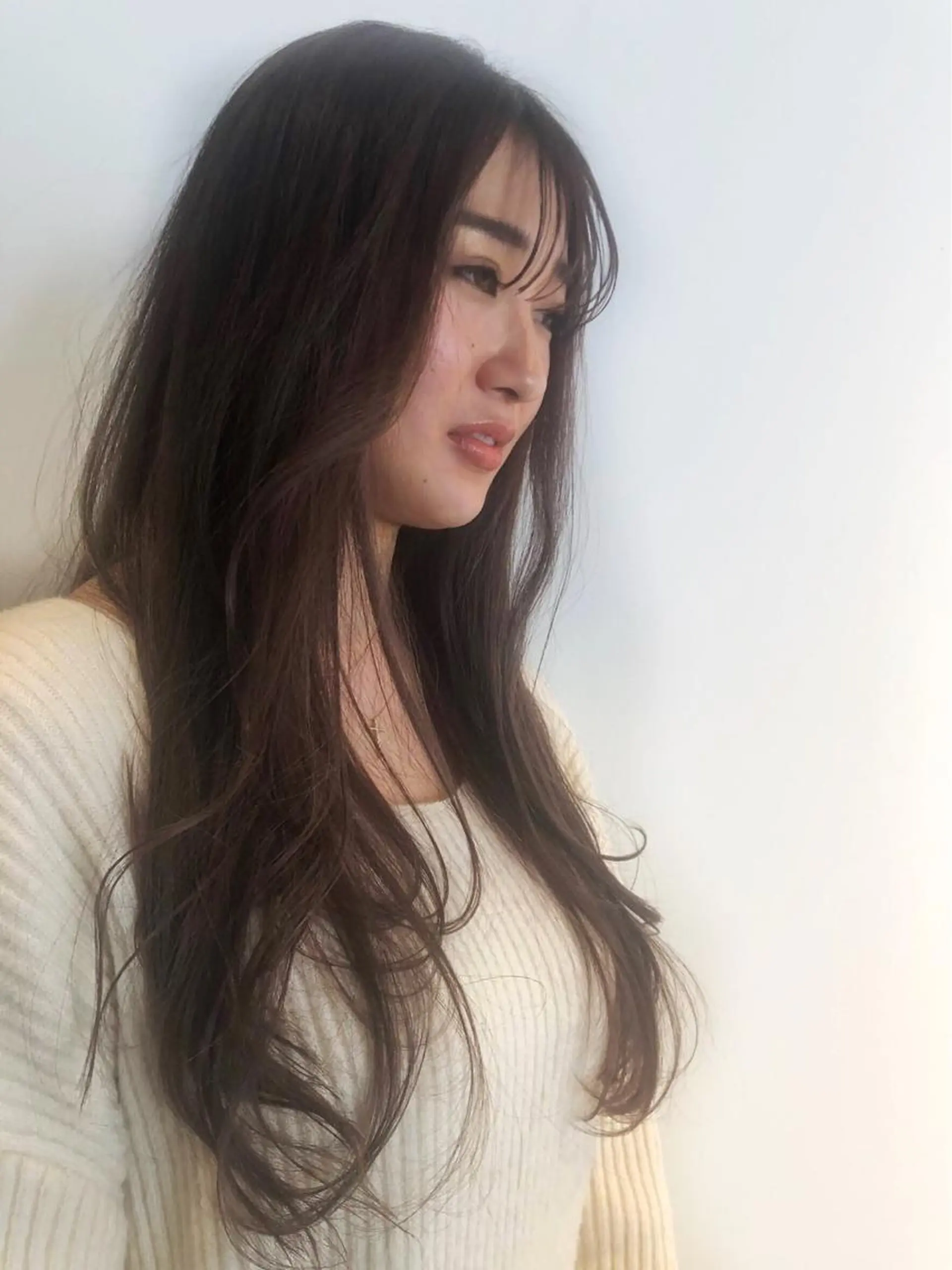 ロング カラー 柳下 涼のヘアスタイル