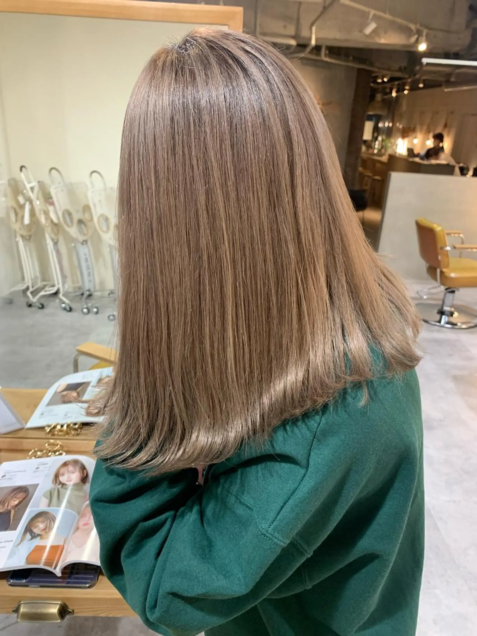 セミロング カラー ヘアカラー ブリーチ/アレンジ 天満/chihiroのヘアスタイル