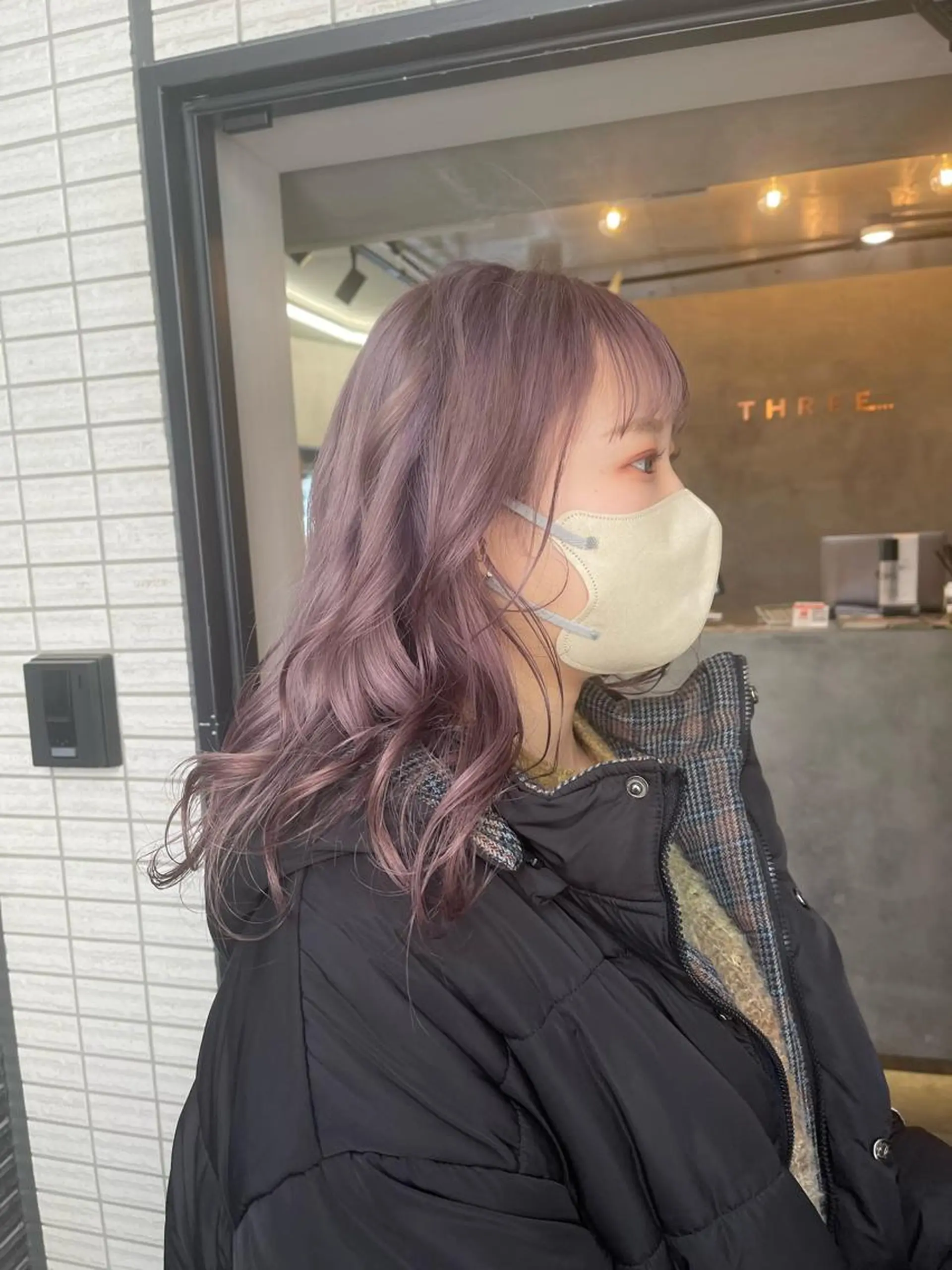 セミロング カラー ラベンダーカラー ダブルカラー /まつ毛パーマ🎀のヘアスタイル