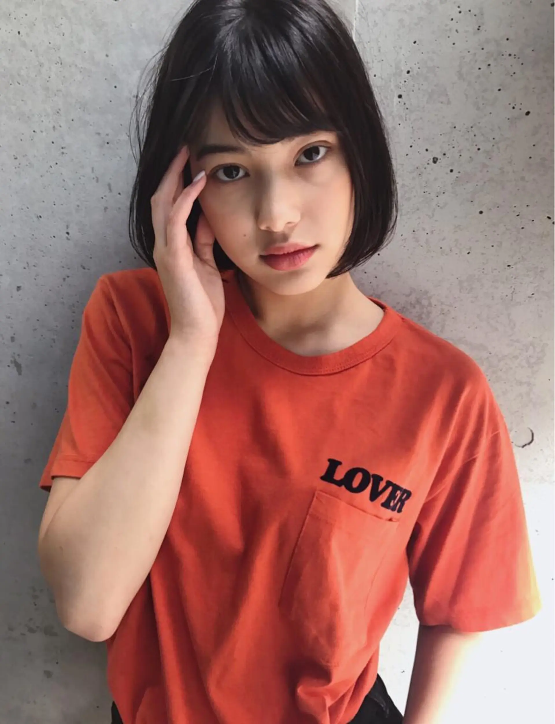 ショート ワンレンボブ ボブ 透明感カラー🌿ボブ ✨飛田　ケイのヘアスタイル