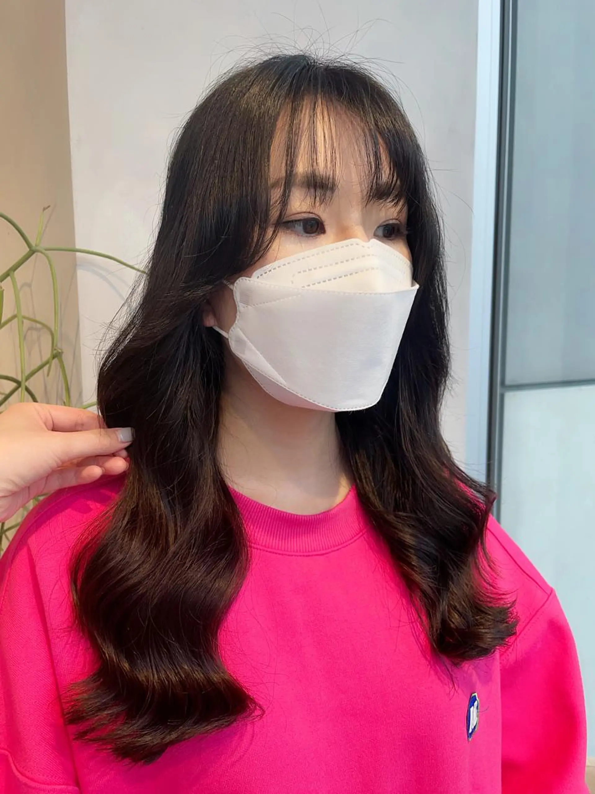 ロング ヨシンモリ 韓国風ヘア カット パーマ ❤︎︎韓国ヘア❤︎︎ 𝑺𝒉𝒊𝒉𝒐のヘアスタイル