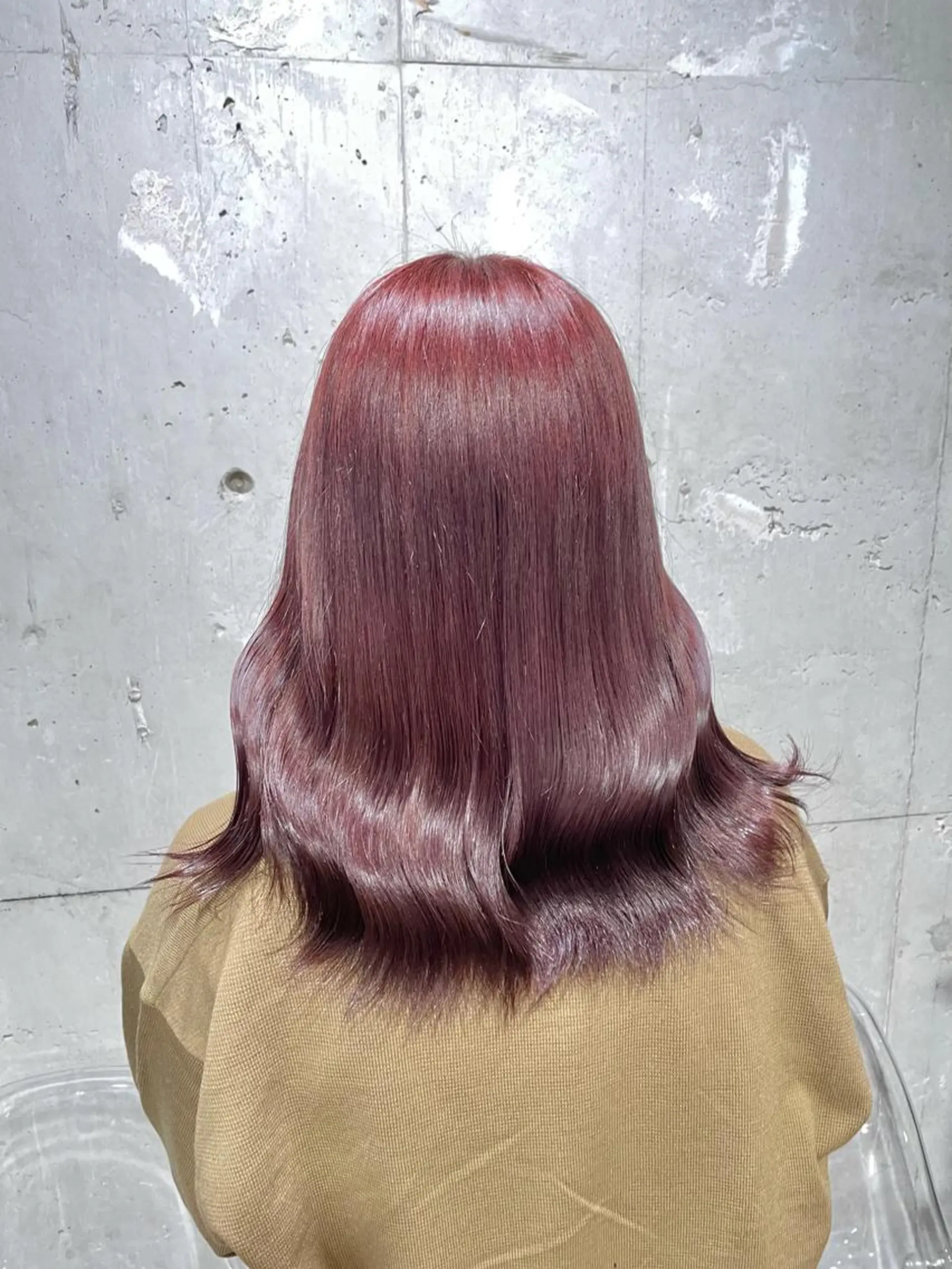 セミロング カラー ヘアカラー トリートメント ヘッドスパ ヘアセット ベージュカラー💖 やすひろのヘアスタイル
