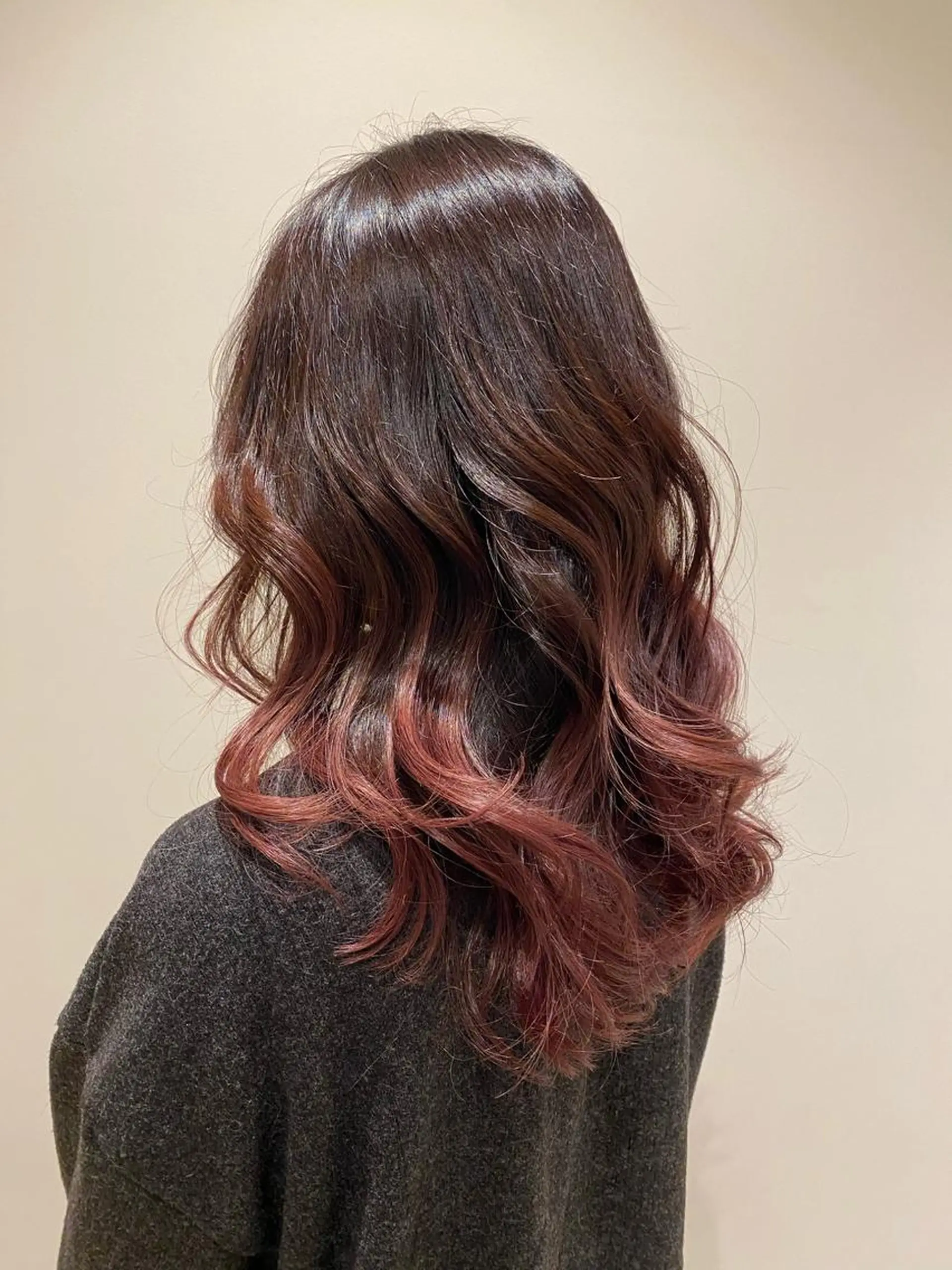 セミロング カラー ブリーチ グラデーションカラー ピンクカラー ローズカラー カット ヘアカラー トリートメント 艶髪🌿美髪 大塚礼乃【西荻窪】のヘアスタイル