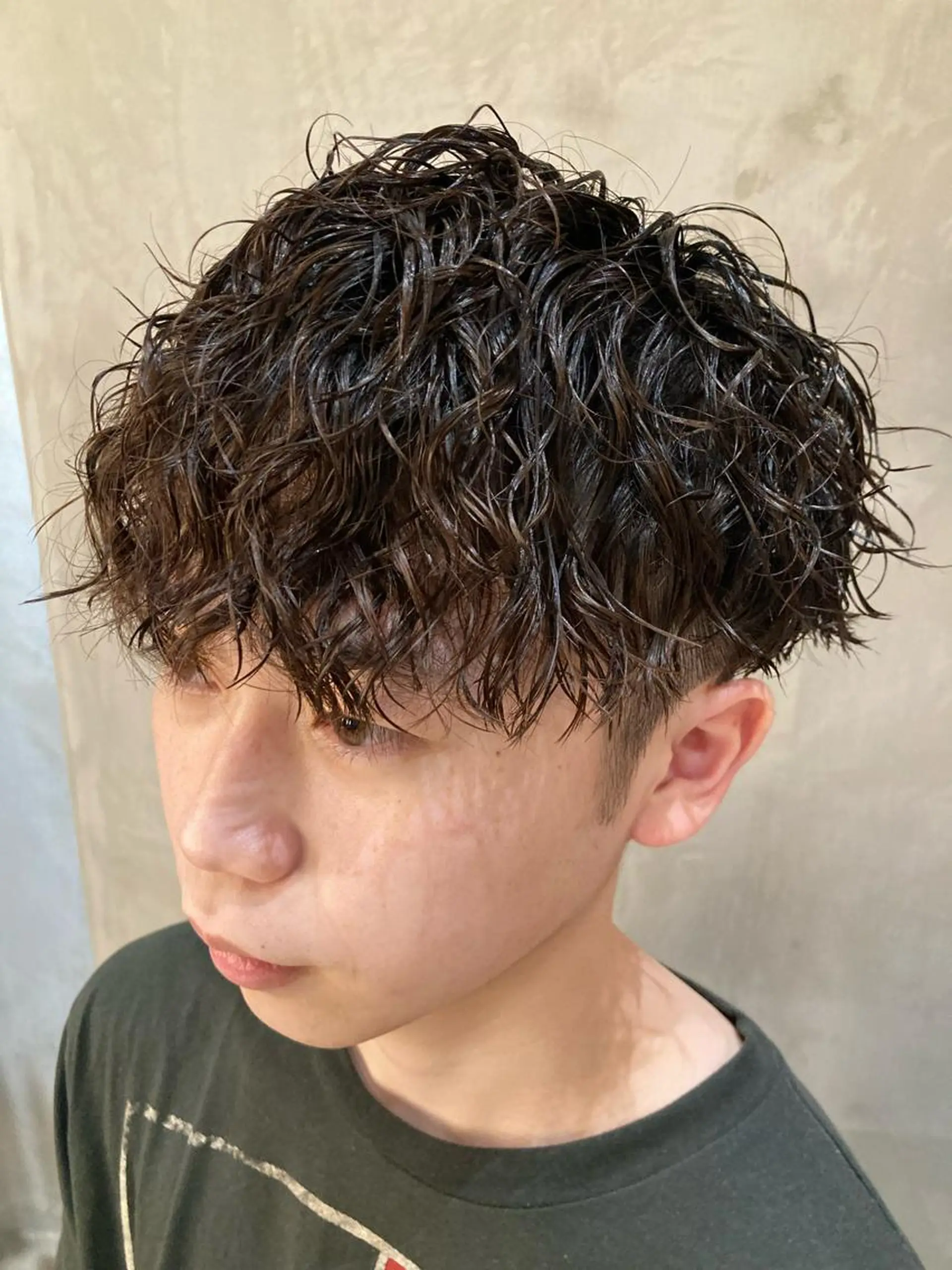 ショート カラー パーマ メンズ 波巻きスパイラルパー マ/シャドウパーマ駿のヘアスタイル