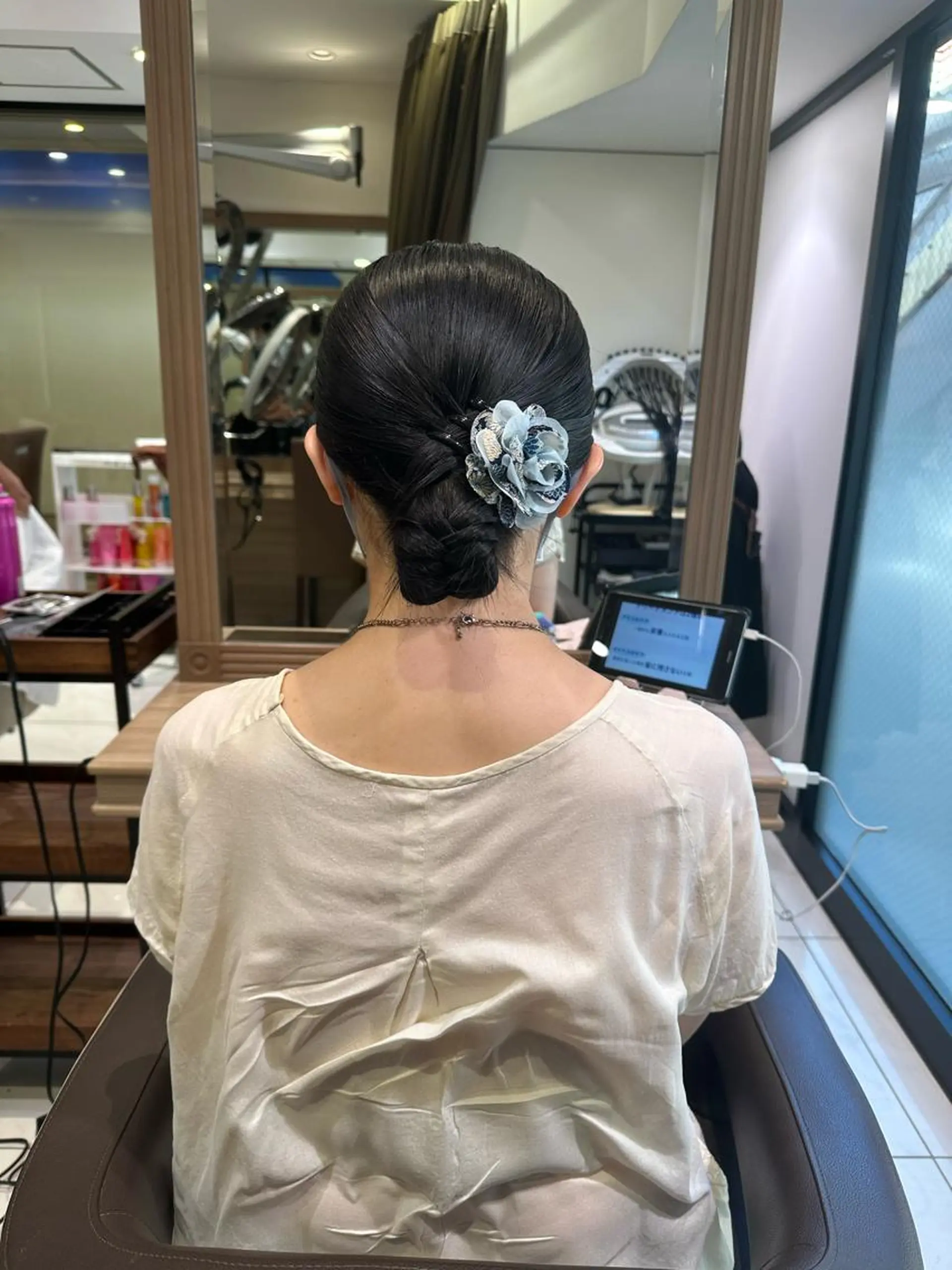 セミロング ヘアアレンジ ヘアセット/メンズ パーマChihoのヘアスタイル