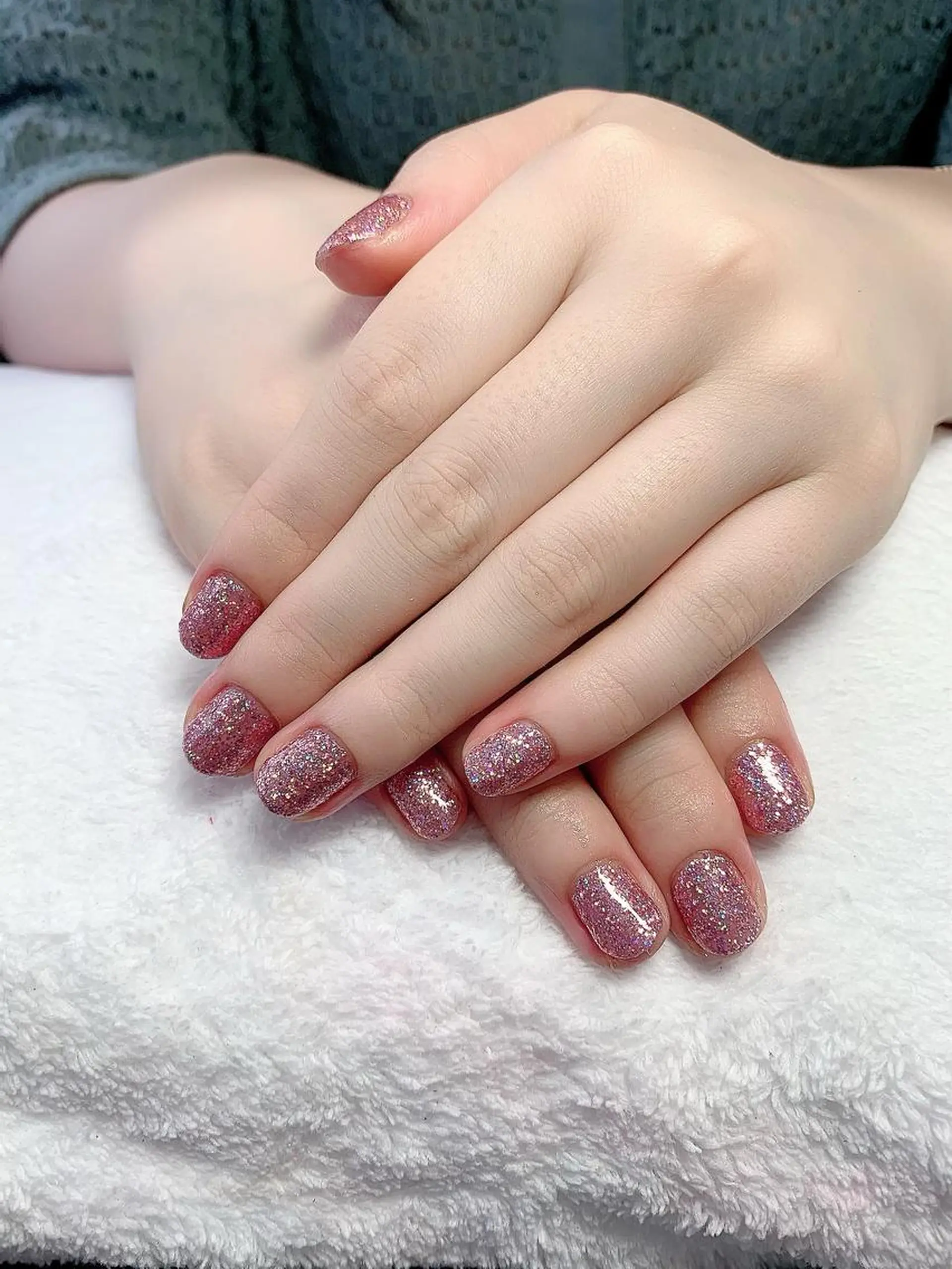 ネイル ラメ(グリッター) ワンカラーネイル 太田 あきなのネイルデザイン